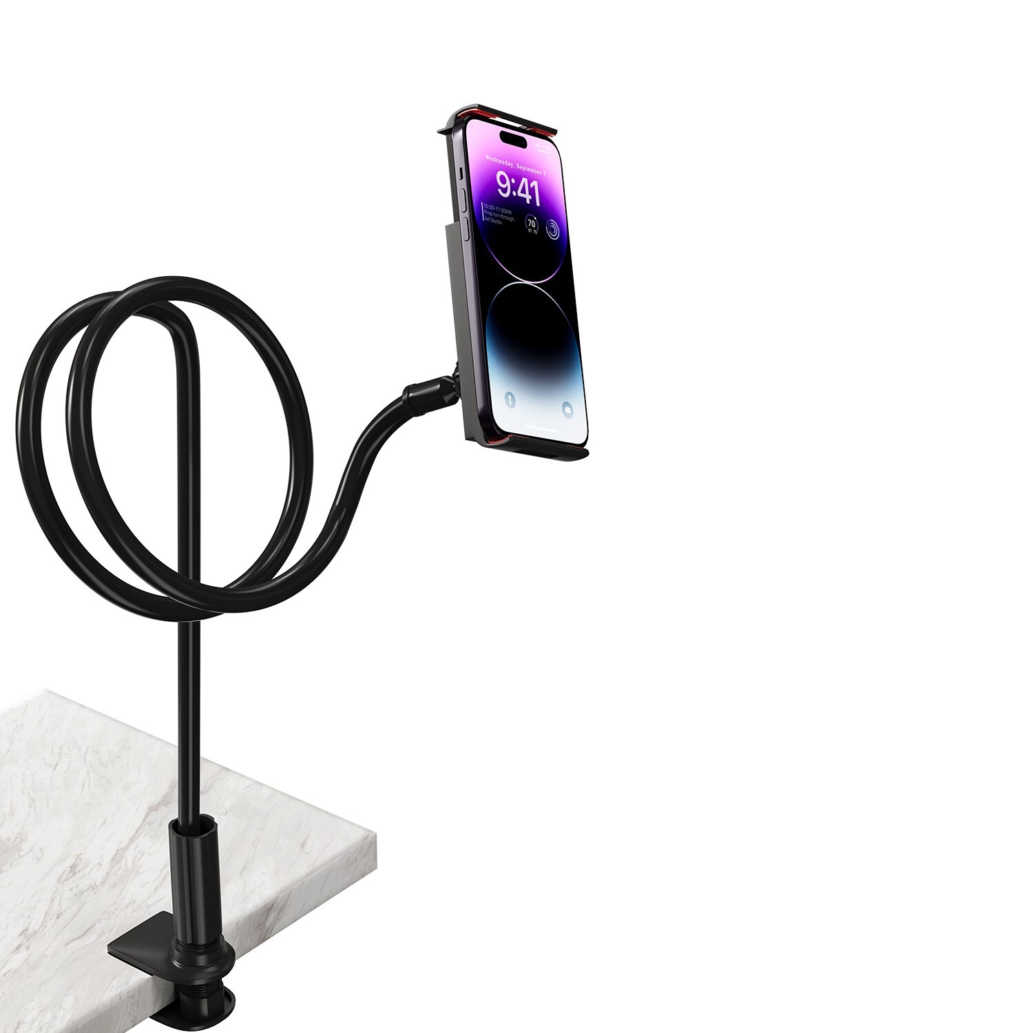 Universal Gooseneck Tablet Mount Phone Holder Flexible Long Arm Clamp Desk Bed