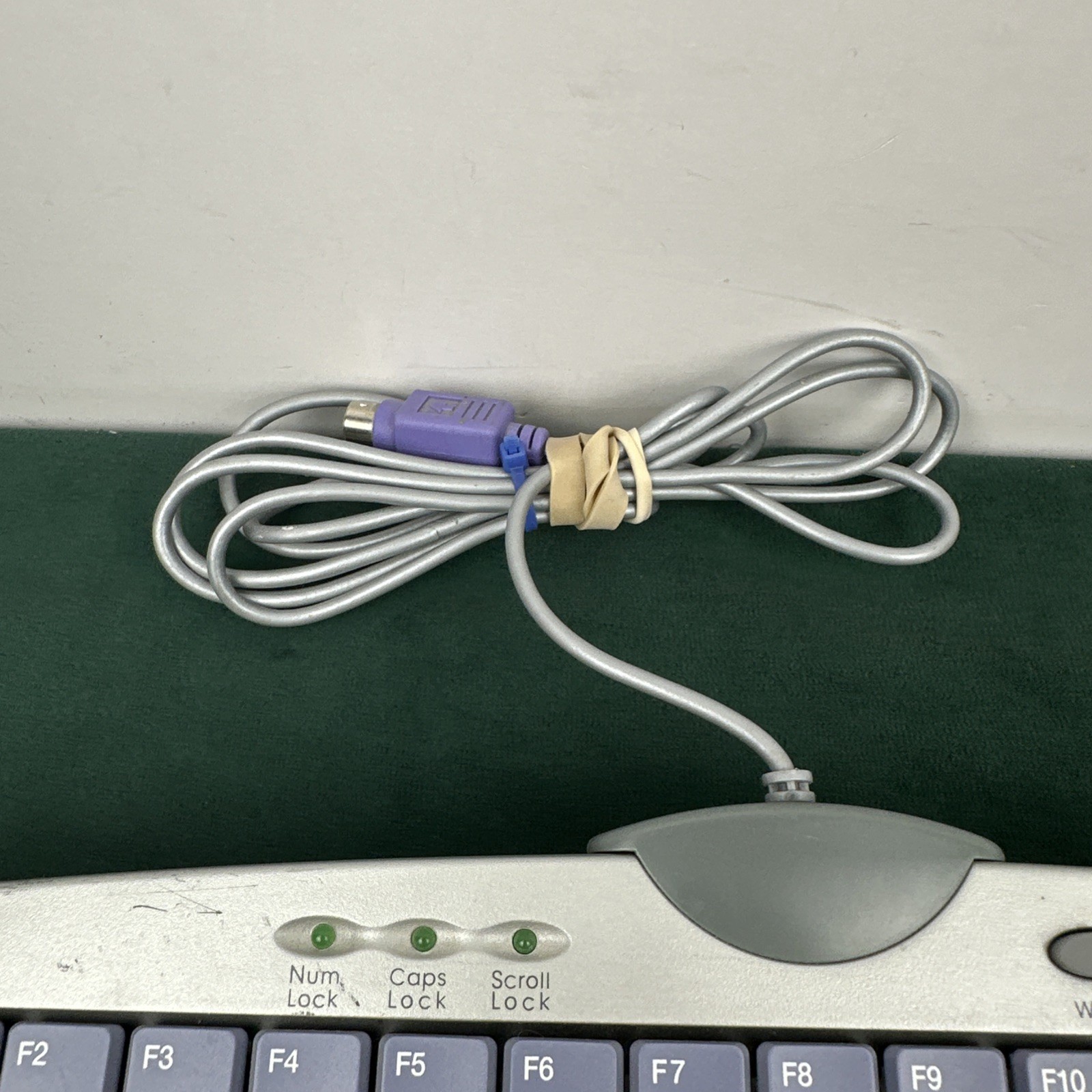 Zippy WK-610 Wired PS/2 Keyboard Gray Purple Keys Vintage Tested