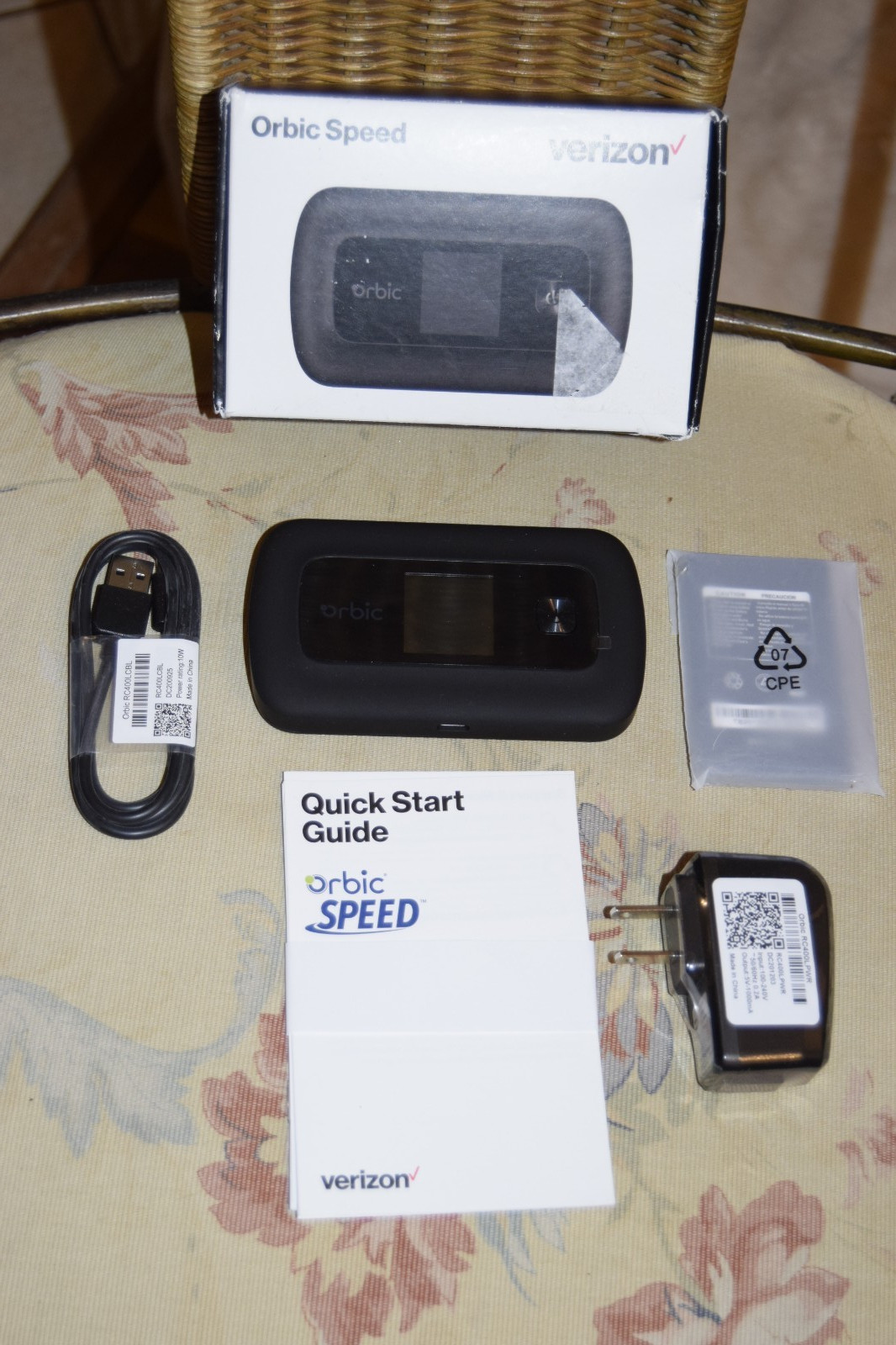 New Verizon Orbic Speed Mobile 4G LTE Mobile Broadband WiFi Hotspot ORB400LBVZRT