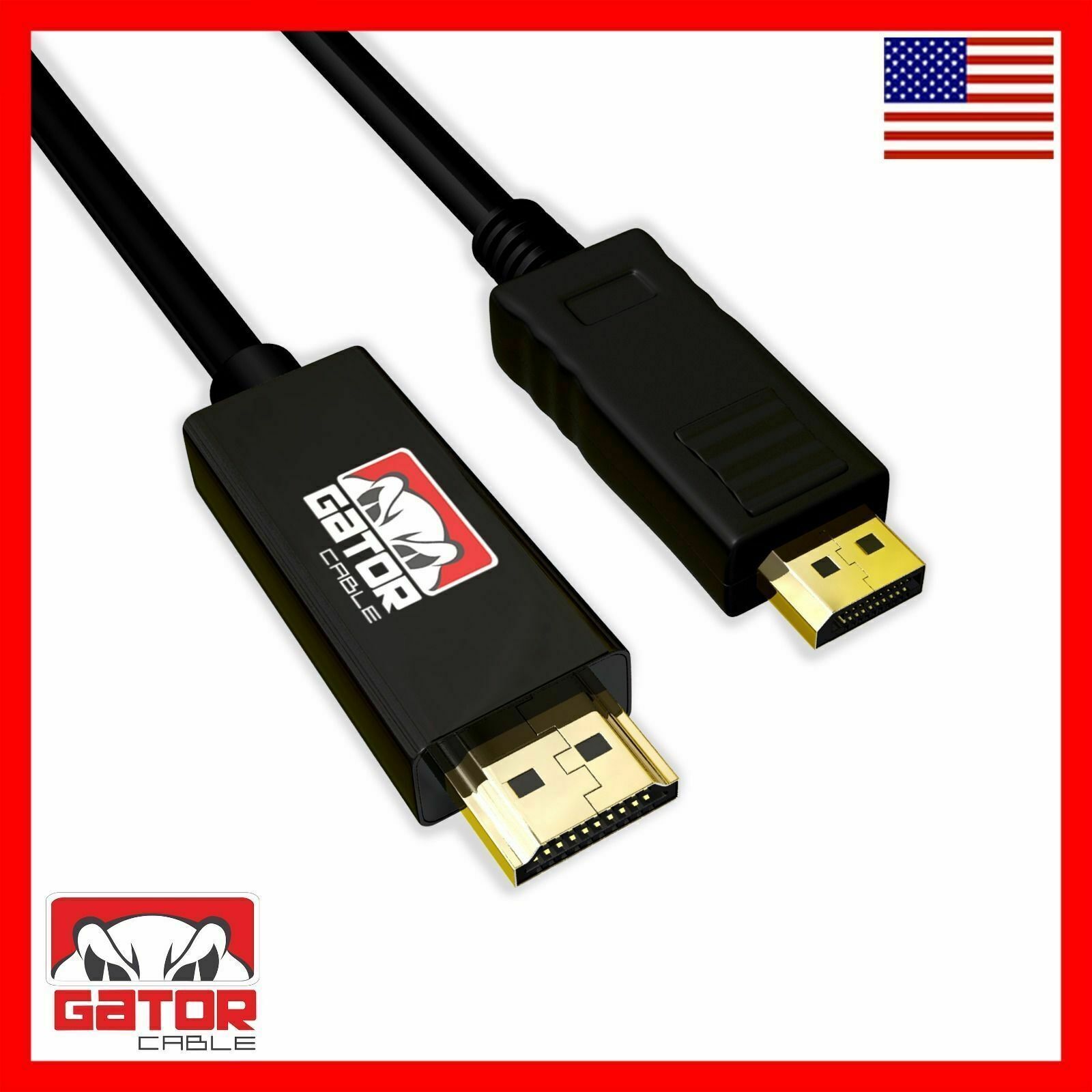 DisplayPort to HDMI Cable Adapter Converter Audio Video PC HDTV Monitor 1080P