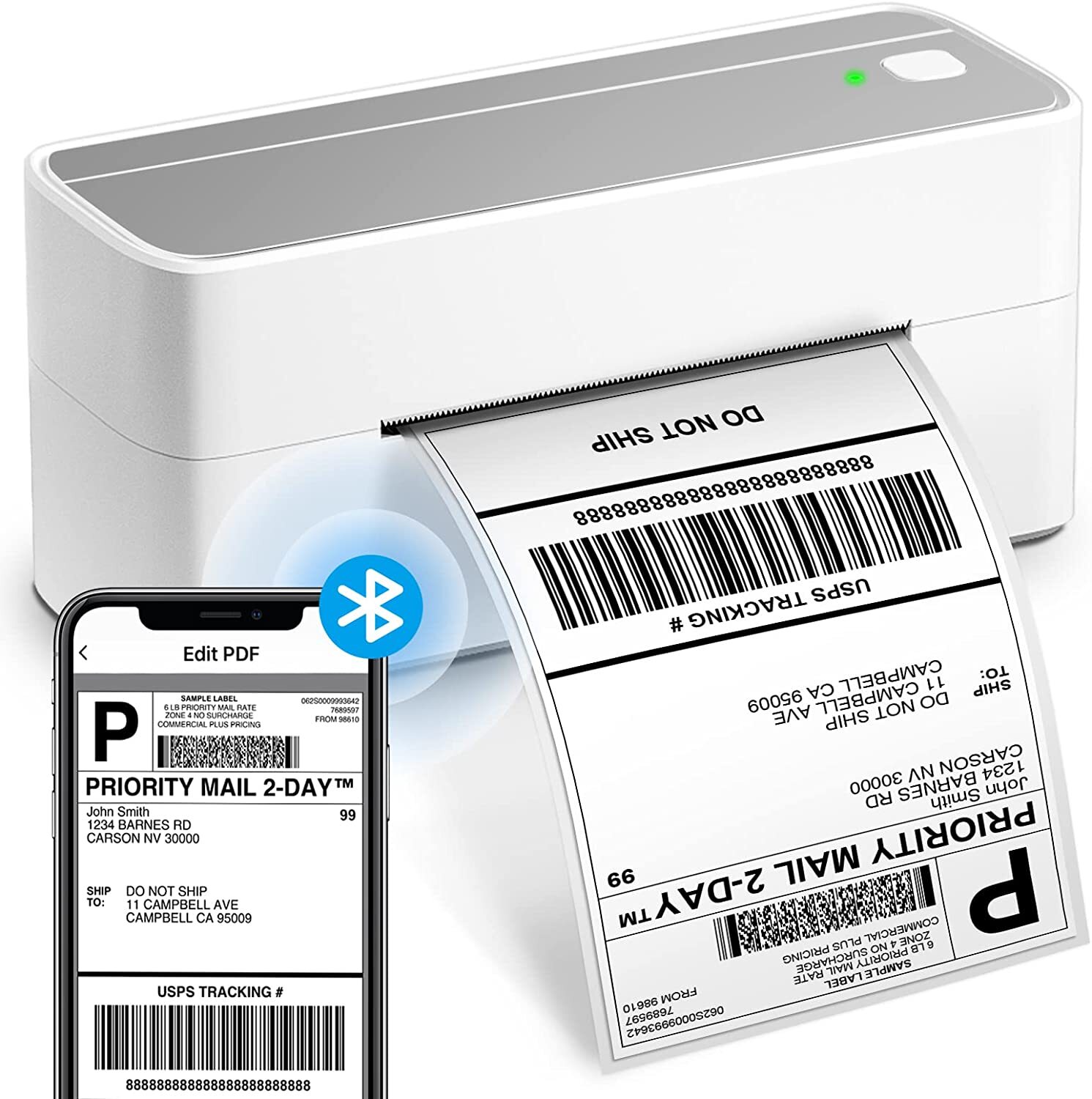Bluetooth Thermal Shipping Label Printer for Shipping Packages Label Maker Lot