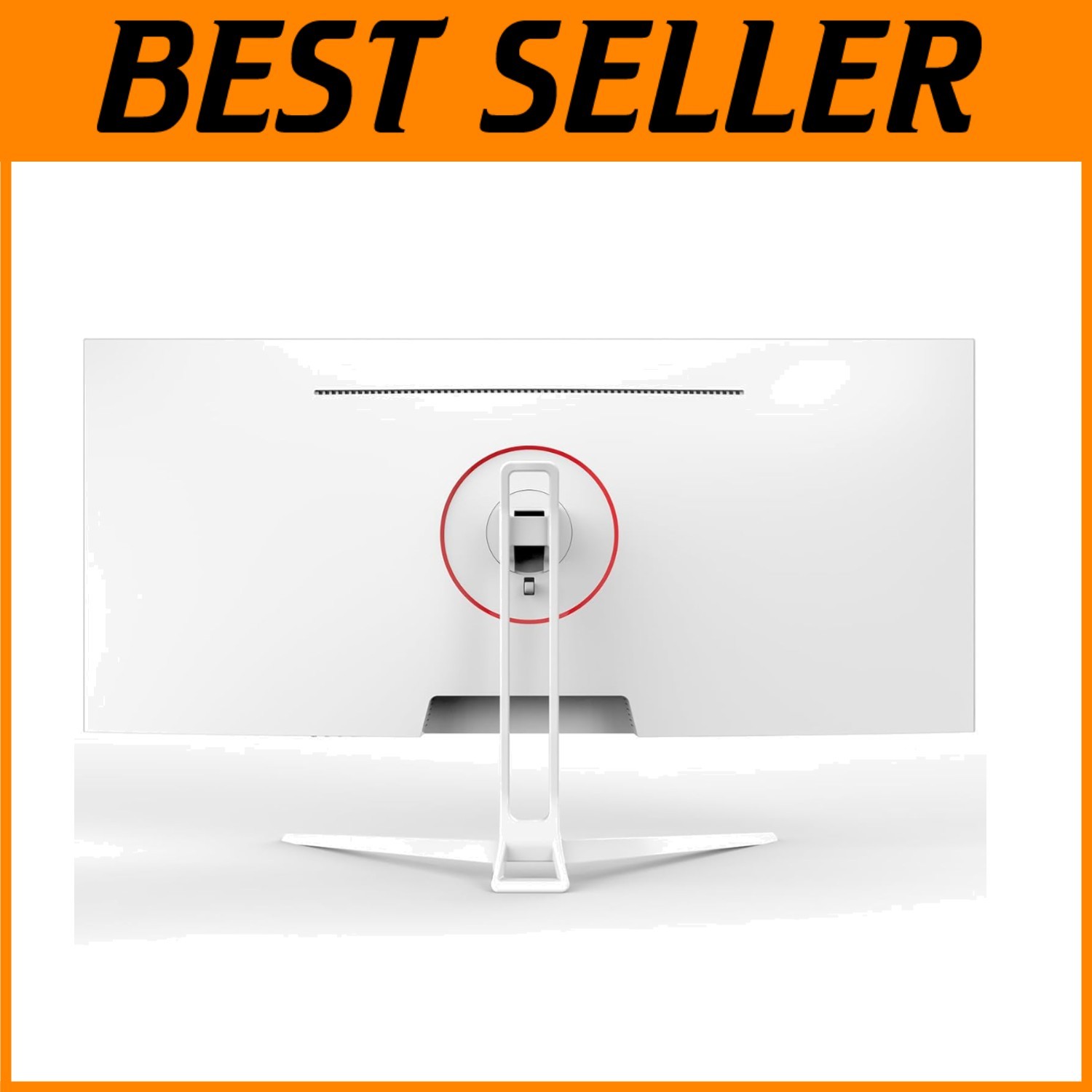 34-Inch White Gaming Monitor, 120% sRGB, Built-in Speakers