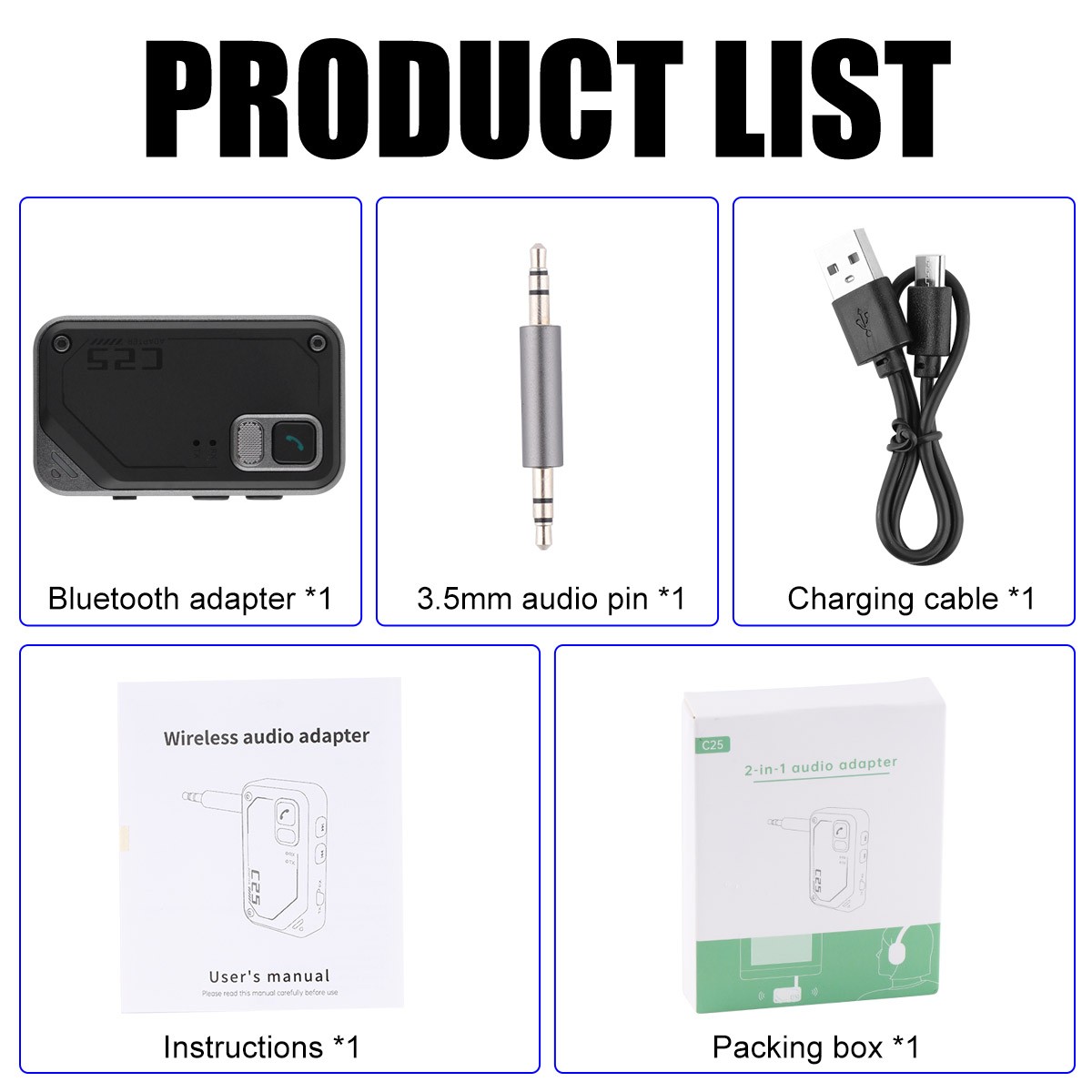 NEW BluetoothV5.3 Car Wireless Transmitter Receiver Adapter AUX Audio 3.5mm Jack