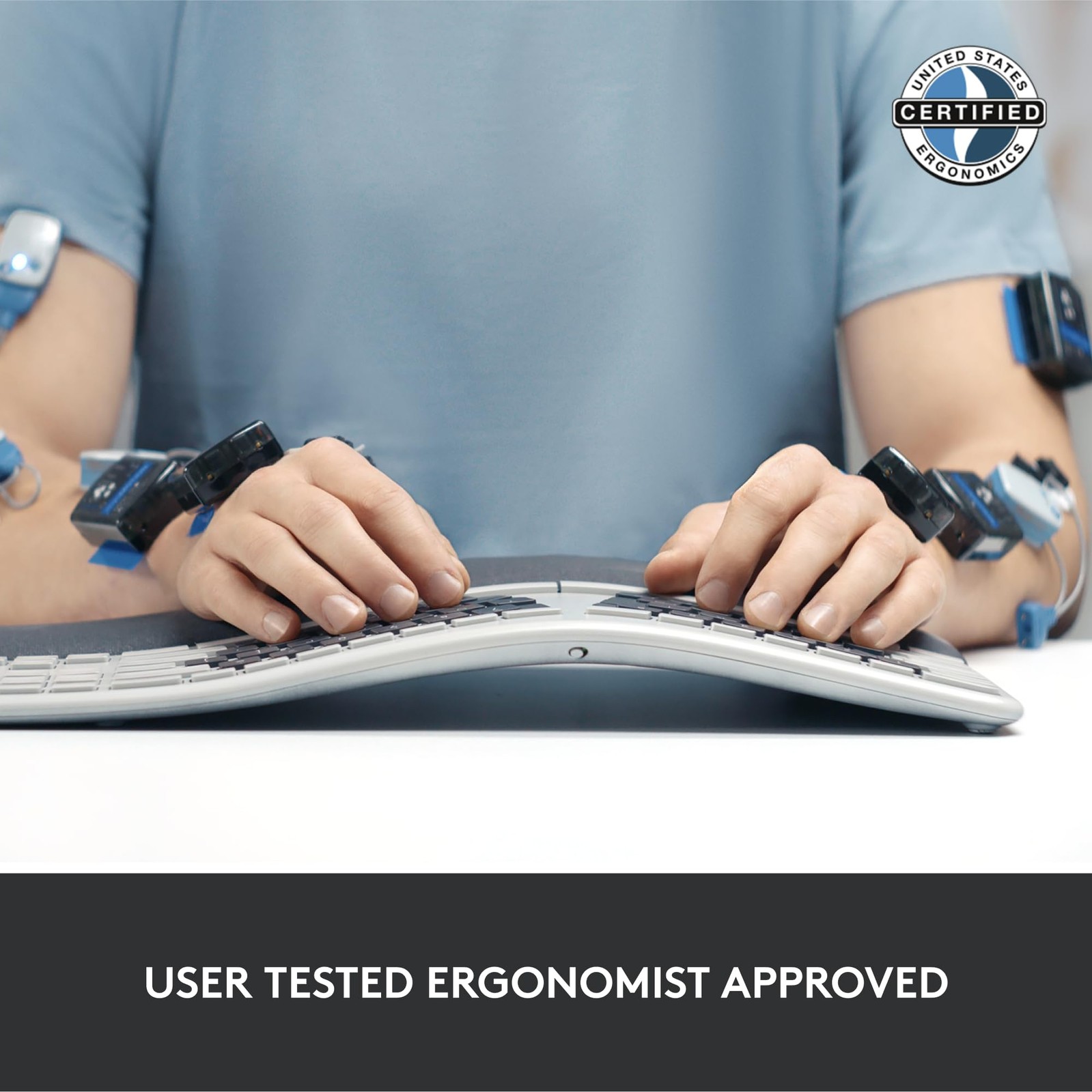 Logitech – ERGO K860 Ergonomic Wireless Keyboard for Windows and Mac with Palm