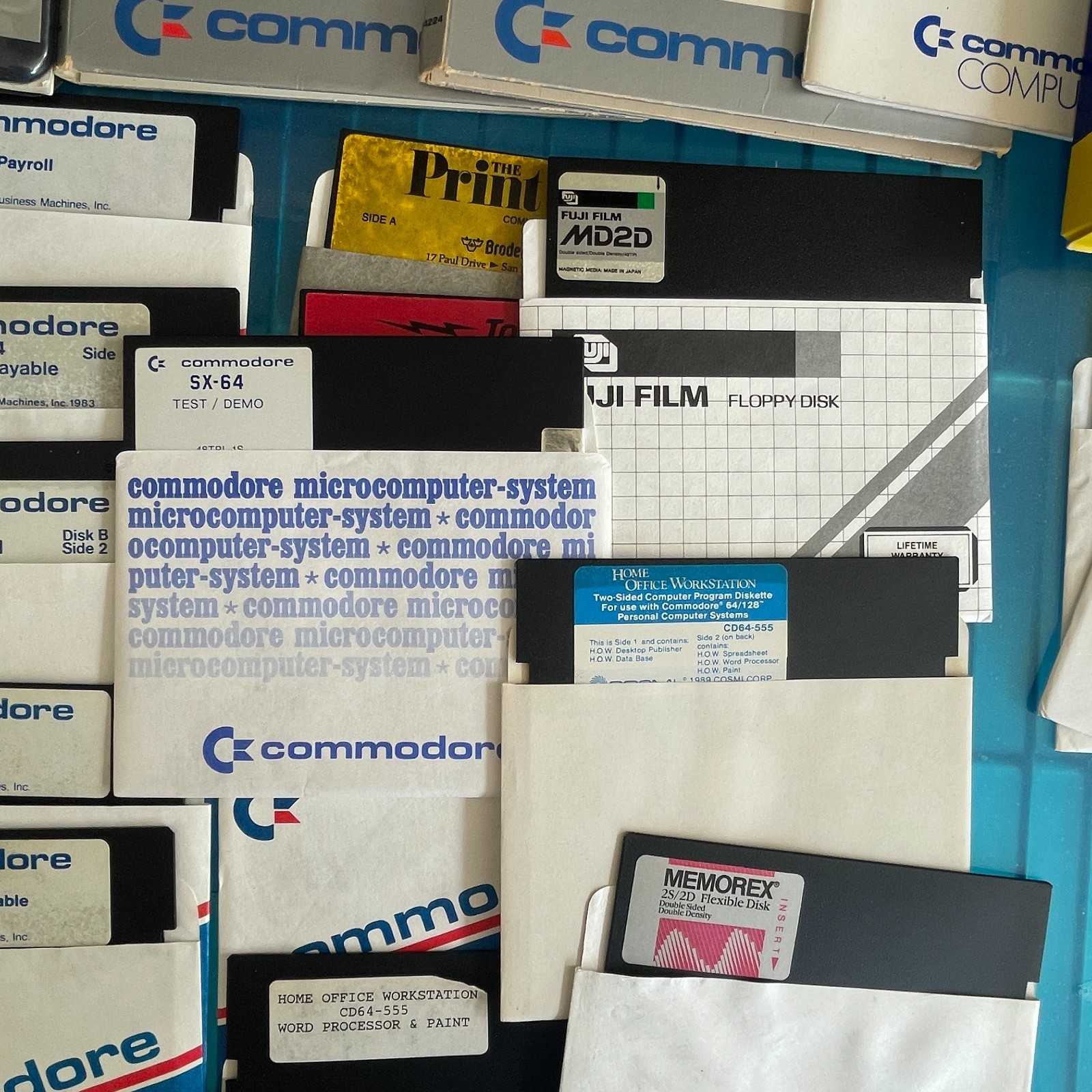 Commodore 64 Business Office Software LOT Floppy Disks Accounting Print FilePro