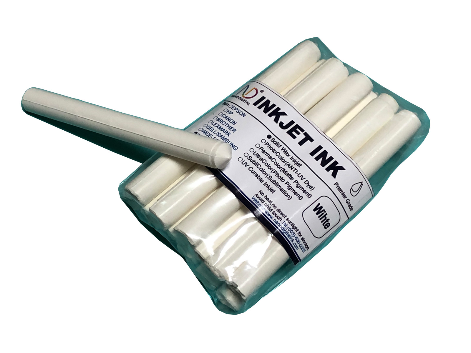 ND® Solid Wax Inkjet for Xerox hot melting printhead digital printing White 100g