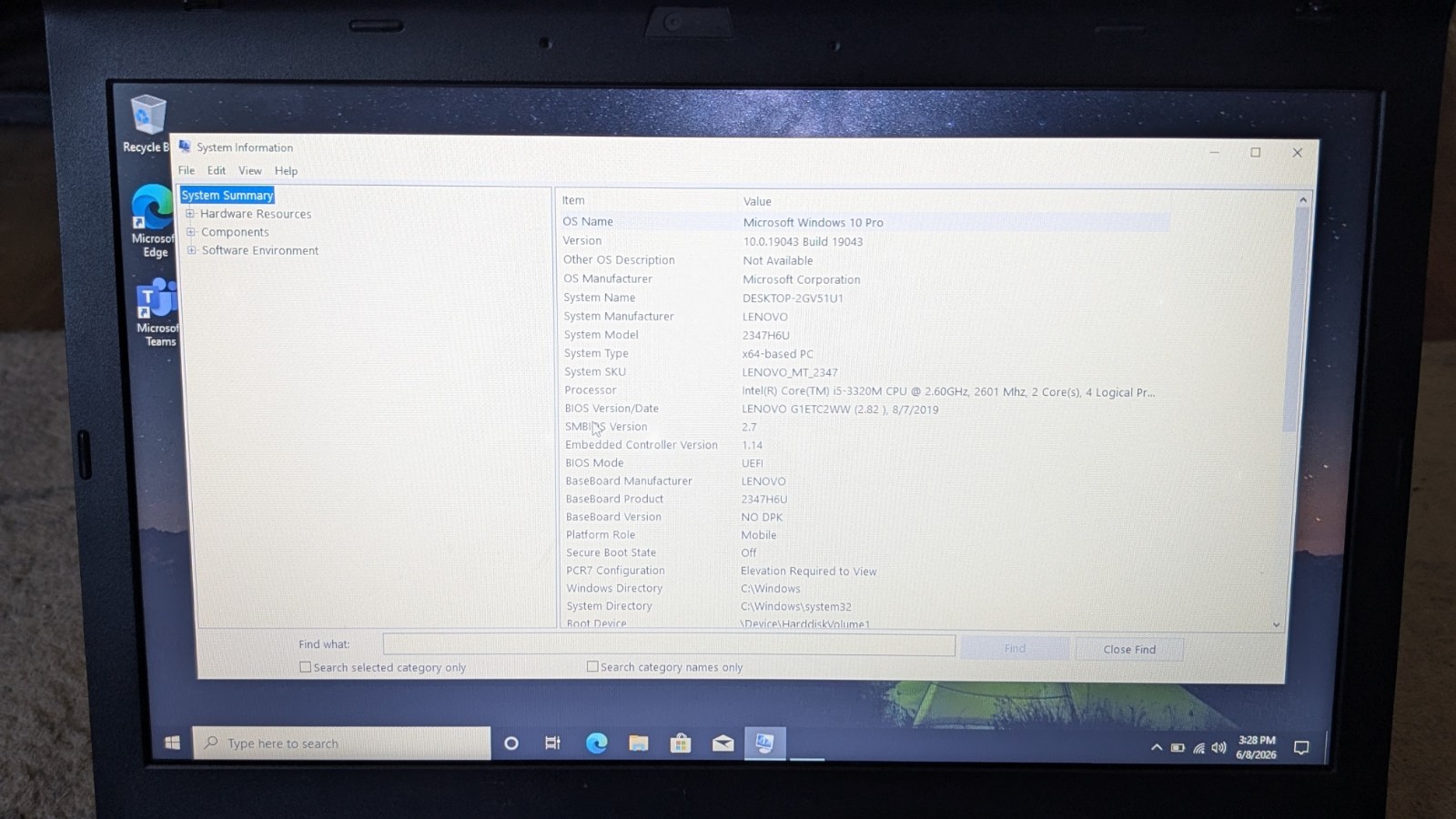 Lenovo ThinkPad T430 14″/ I3-3320 / 4gb / NEW Samsung 256gb SSD /Win 10 Pro