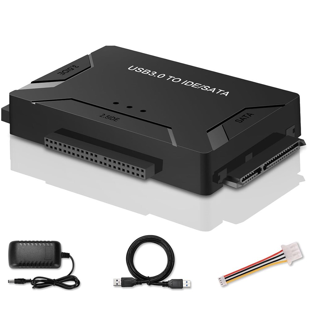USB 3.0 To IDE/SATA Converter Adapter Kit For 2.5″/3.5″ SATA/IDE/SSD Hard Drive