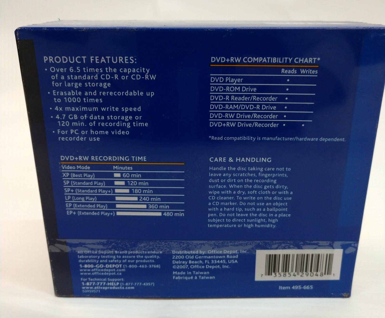 New 10 Pack Ativa Scratch Resistant DVD+RW Large Storage Capacity for PC Videos