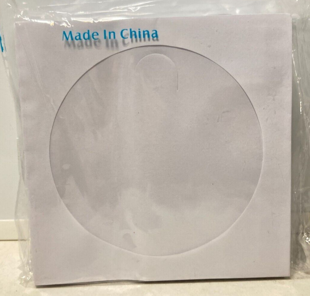Progo 100 White Paper CD DVD Sleeves Envelope Clear Window Flap Holder Tab 80g