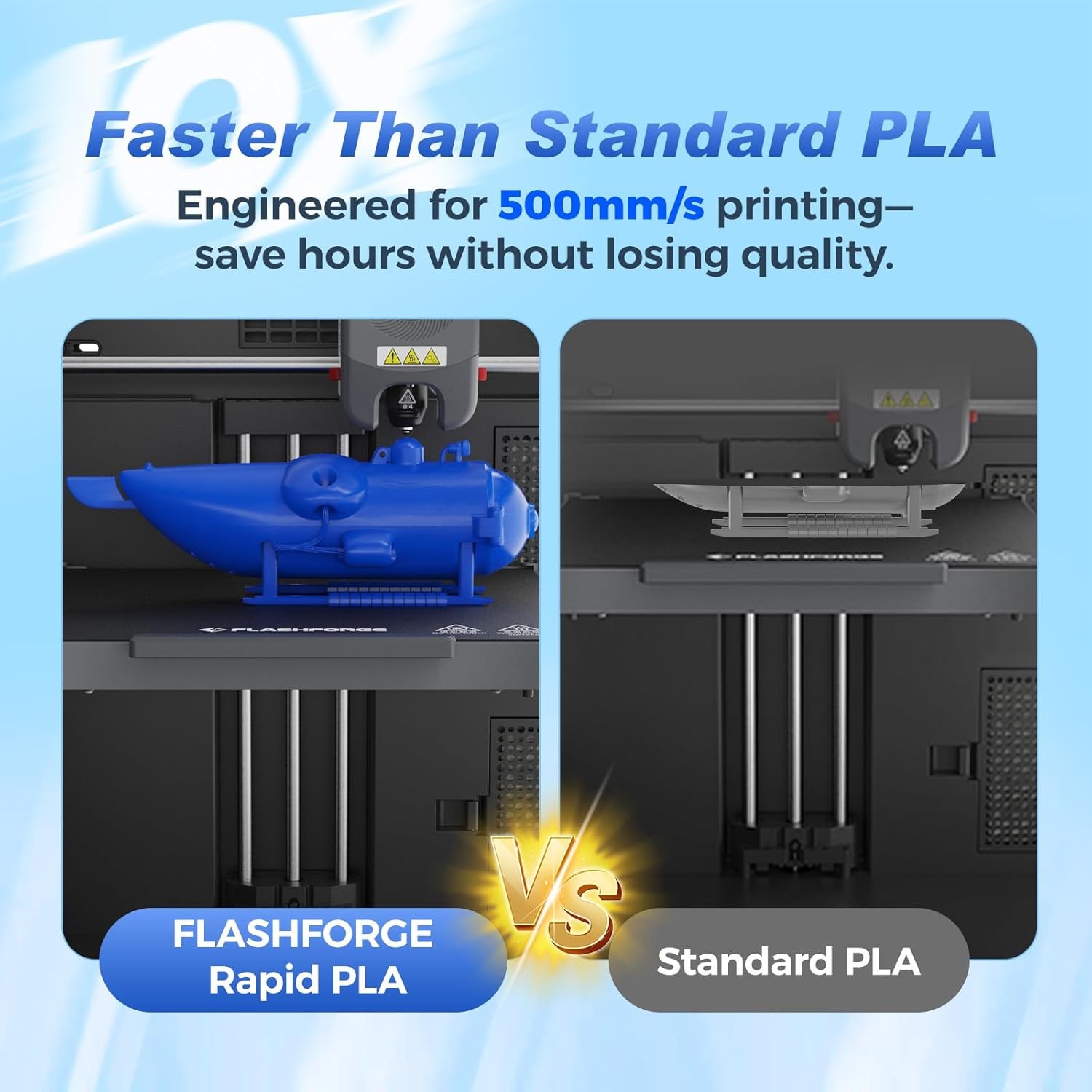 FLASHFORGE Rapid PLA 3D Printer Filament 1.75mm 1KG Aurora Green Max 500mm/s