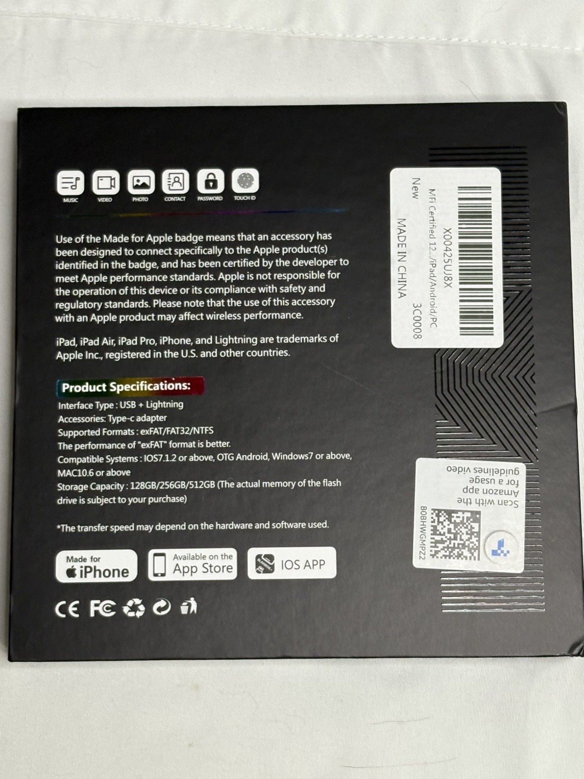 Blanbok+ MFI Licensed Flash Drive 128 MB Storage Capacity New In Box