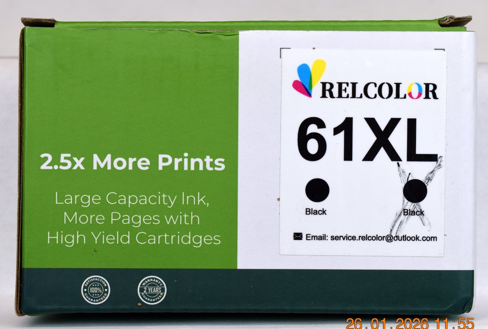 RELCOLOR CHINA #61XL 1ct. BLACK INK CARTRIDGE