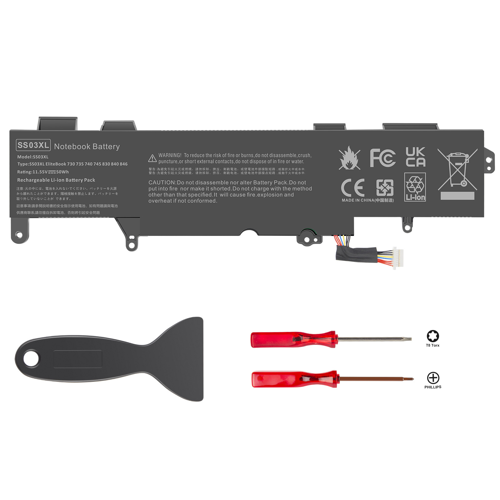 ✅LOT 1-100pcs SS03XL Battery For HP EliteBook 830 G5 / 840 G5 / 735 G5 745 50wh