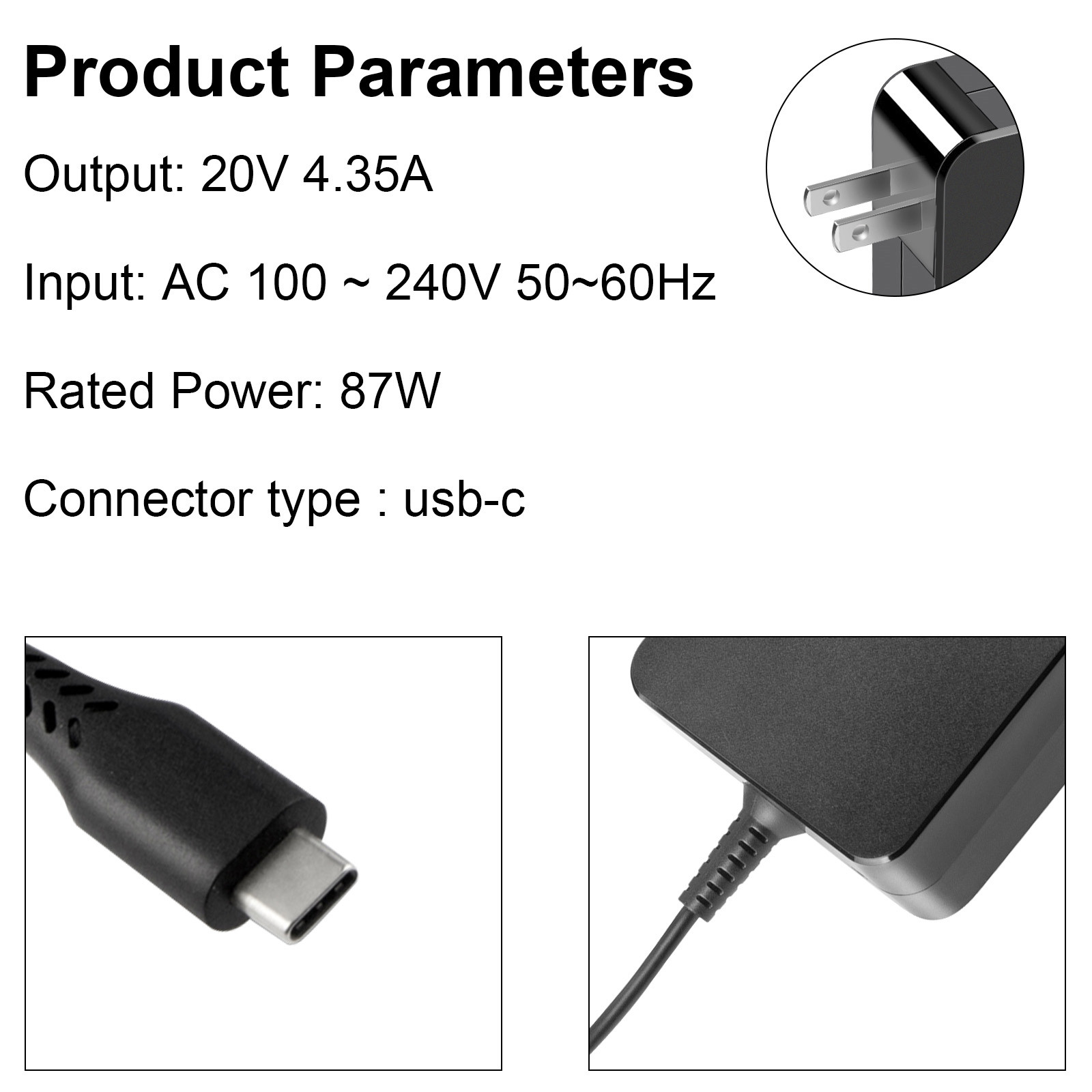 USB-C Adapter Charger for Lenovo ThinkPad ADLX65YDC2A ADLX65YLC2D ADLX65YDC2D