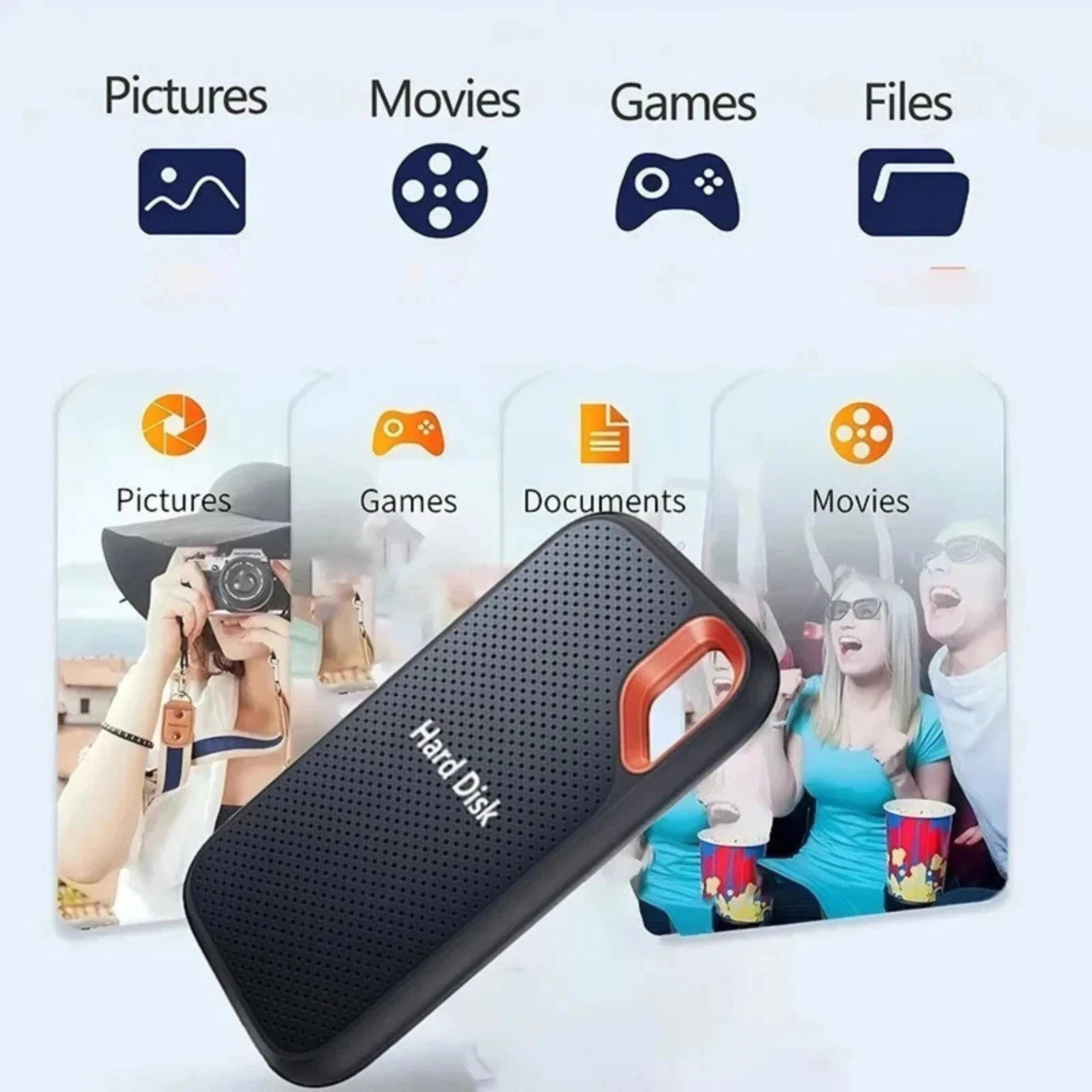 external hard drive 8TB High Speed Capacity Solid State Usb3.2 Laptop Mac And PC