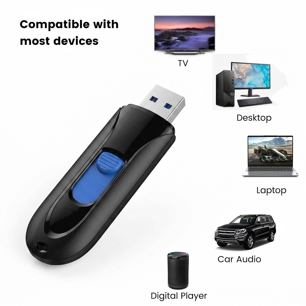 USB 3.0 Flash Drive High Speed Retractable USB Memory Stick 256GB 1024GB LOT