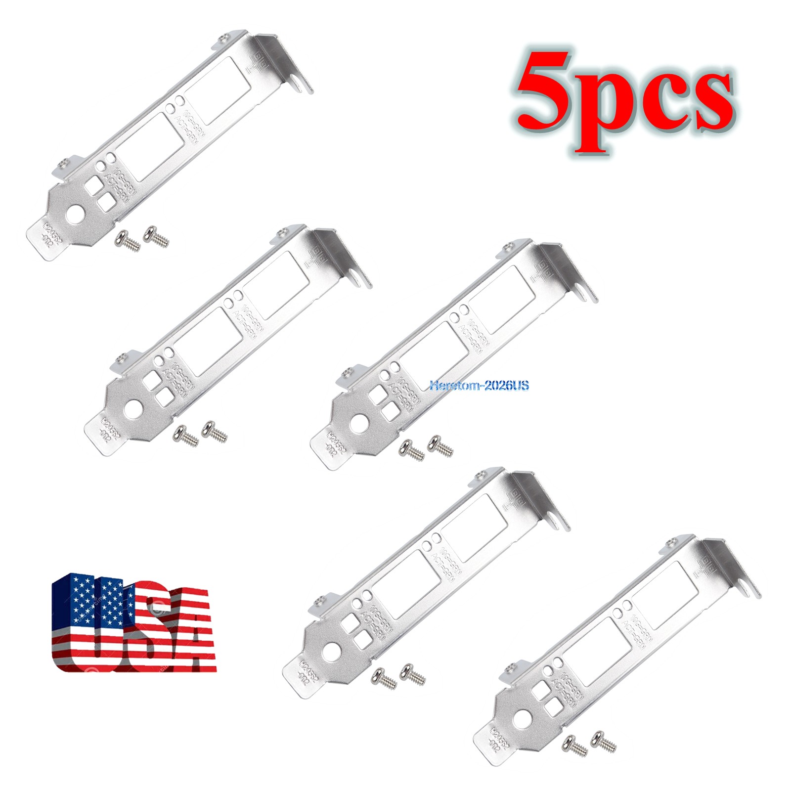 5pcs Generic Low Profile Brackets for Intel X520-DA2 X520-SR2 X520-LR2 X710-DA2
