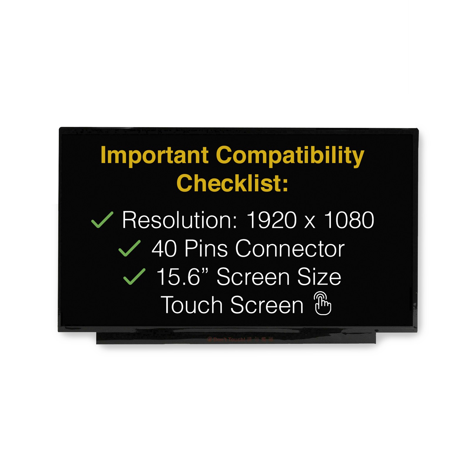 N156HCN-EBA REV.C6 40 Pins Touch Screen Replacement LCD LED Display With Tools