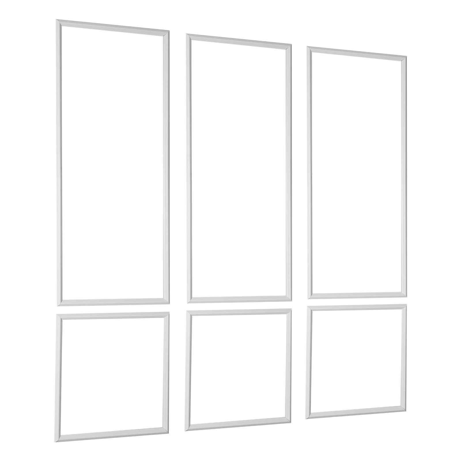 Wall Molding 3 Pack, Wainscoting Panels Kit, Lightweight Paintable Polystyrene,