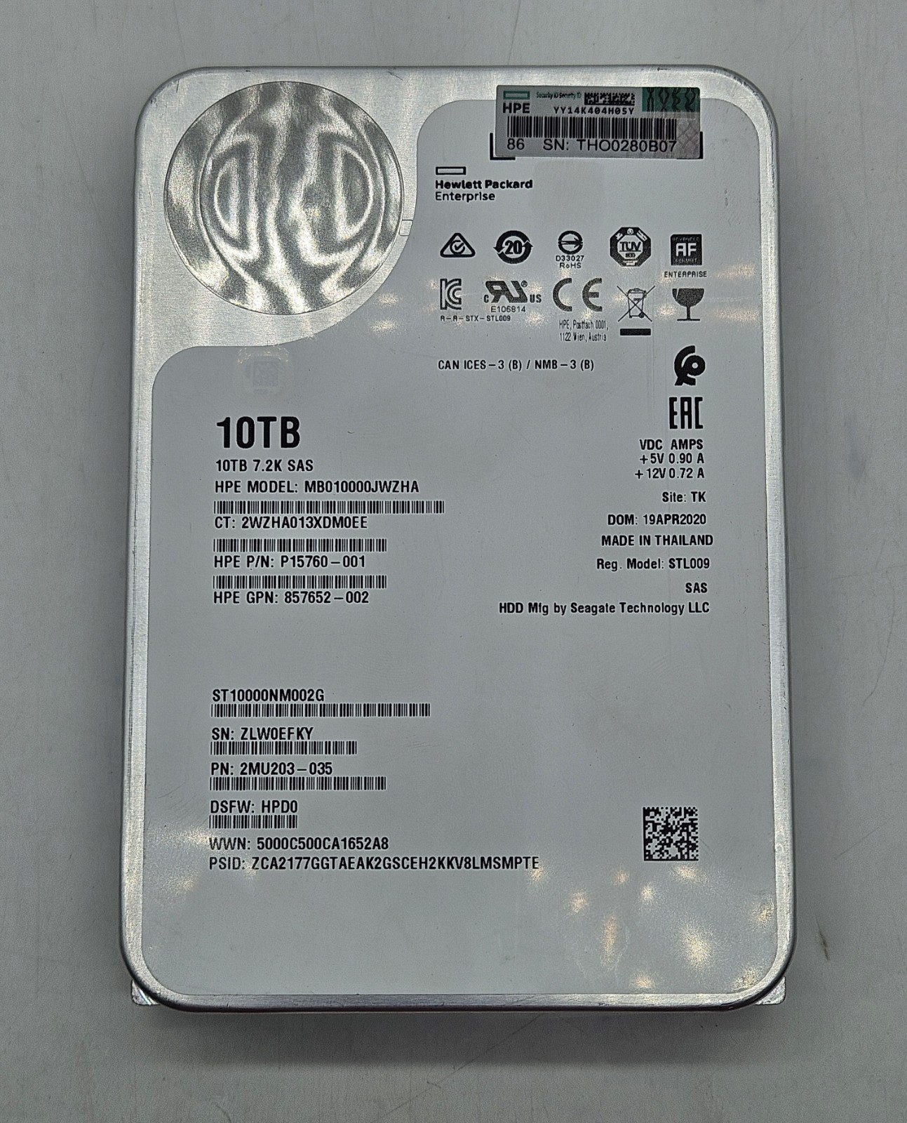 Seagate MSA 10TB 7200RPM SAS 12Gbps 3.5″ Hard Drive ST10000NM002G