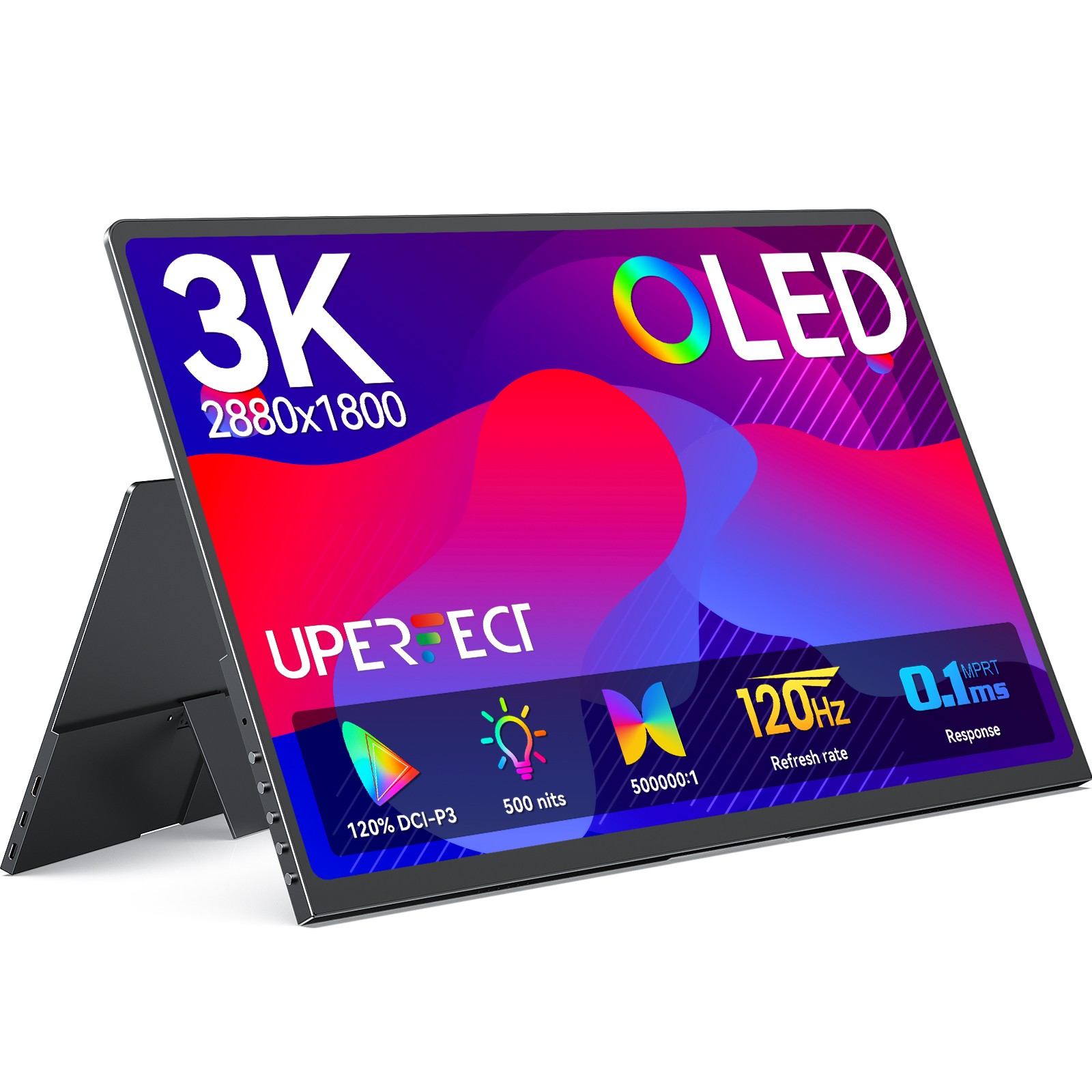 UPERFECT 14″ 3K OLED Portable Monitor 2880*1800 Portable Gaming Monitor For Xbox