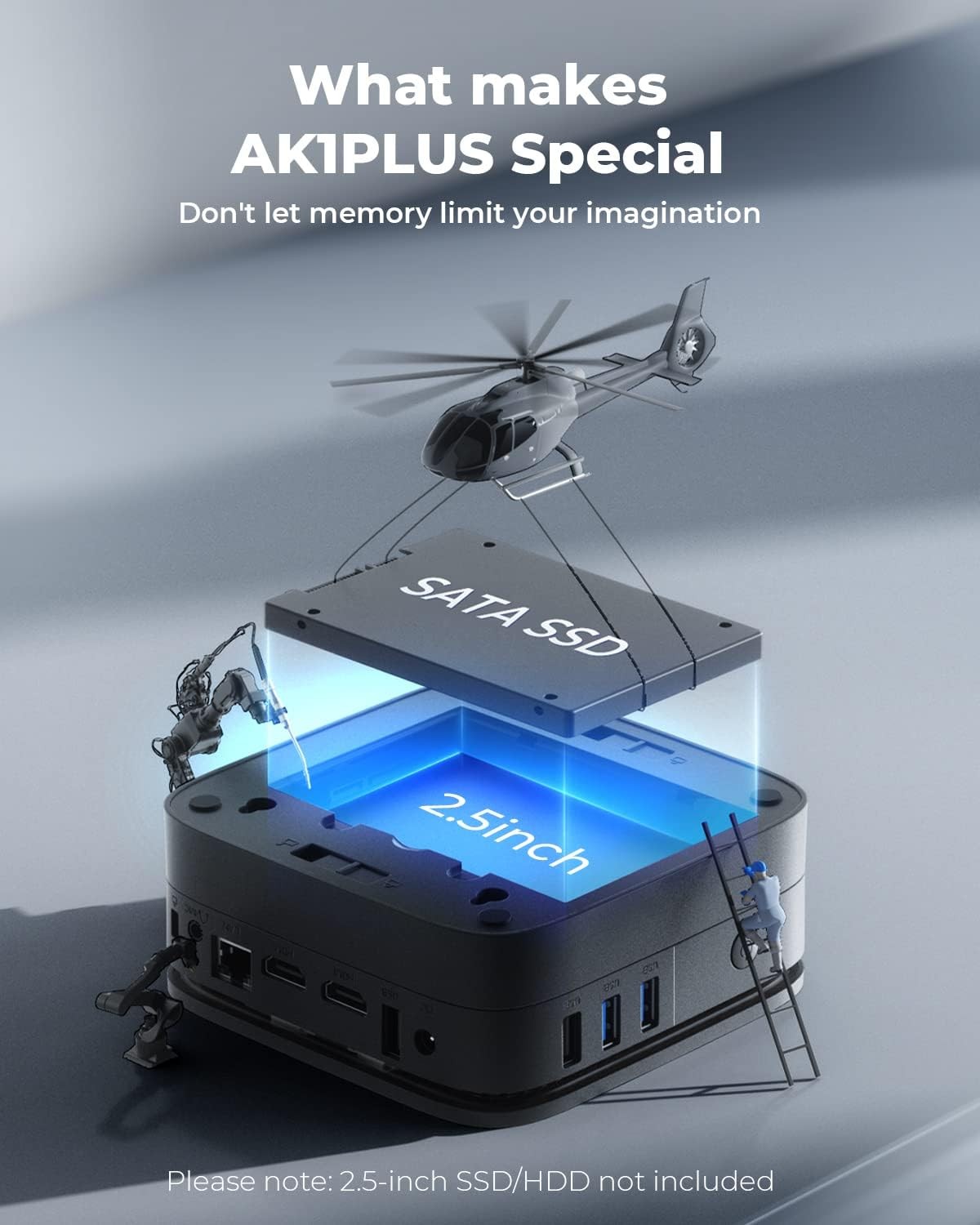 KAMRUI GK3 PLUS 4K Mini PC,Intel N97 (up to 3.6GHz) Micro PC,16GB DDR4 512GB SSD