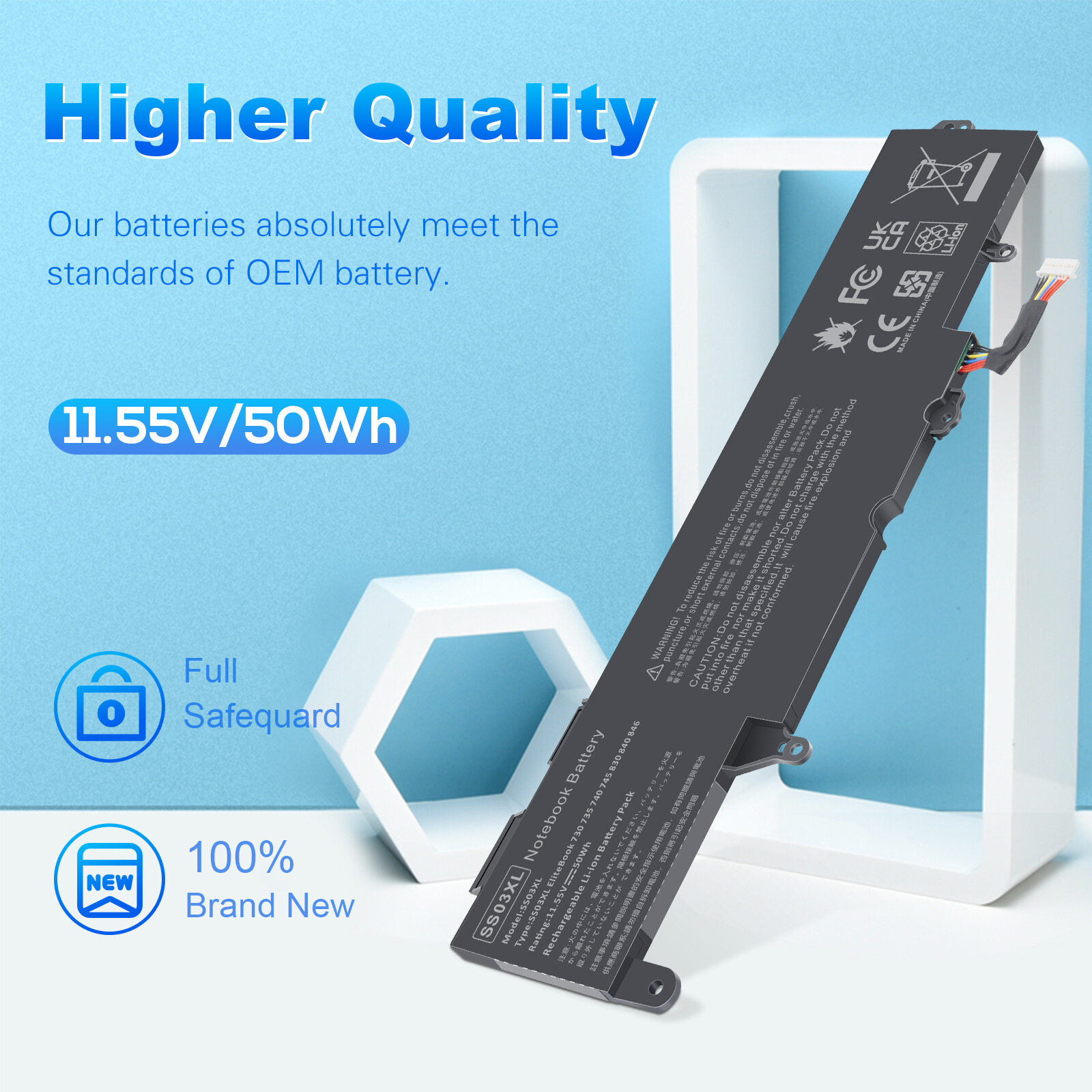 SS03XL Battery 933321-855 For HP EliteBook 840 G5 G6 730 740 G5 HSN-I12C 11.55 V