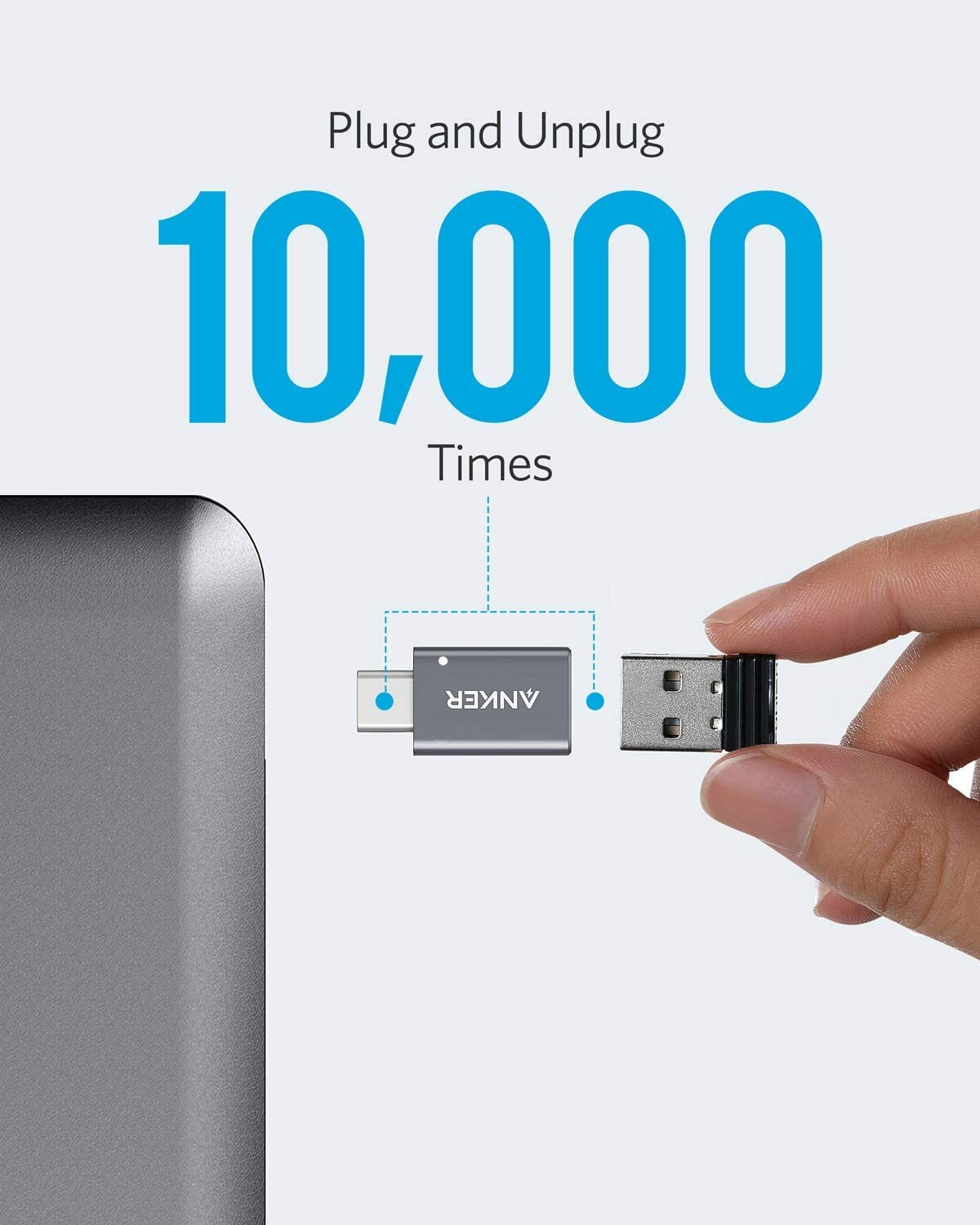 2 Pack Anker Type C Adapter USB-C to USB 3.0 Female Port Converter for MacBook