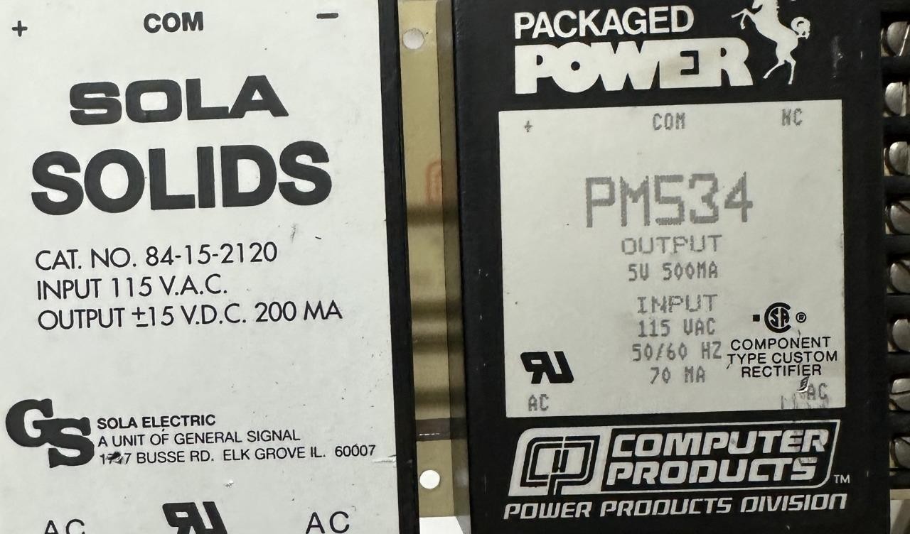 Computer Products PM534 Packaged Power Supply 5V 500mA w/ Sola Solids 84-15-2120