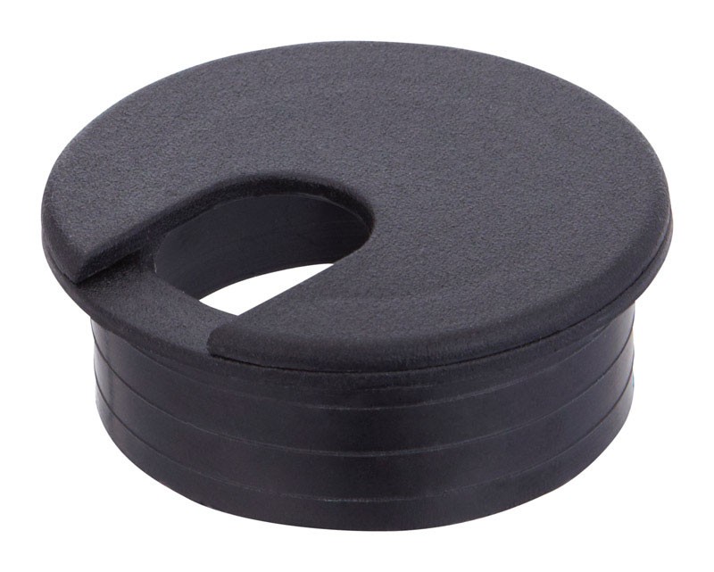 Jandorf 61605 Black Polystyrene Plastic 1-3/4 in. Cutout Hole Computer Grommet