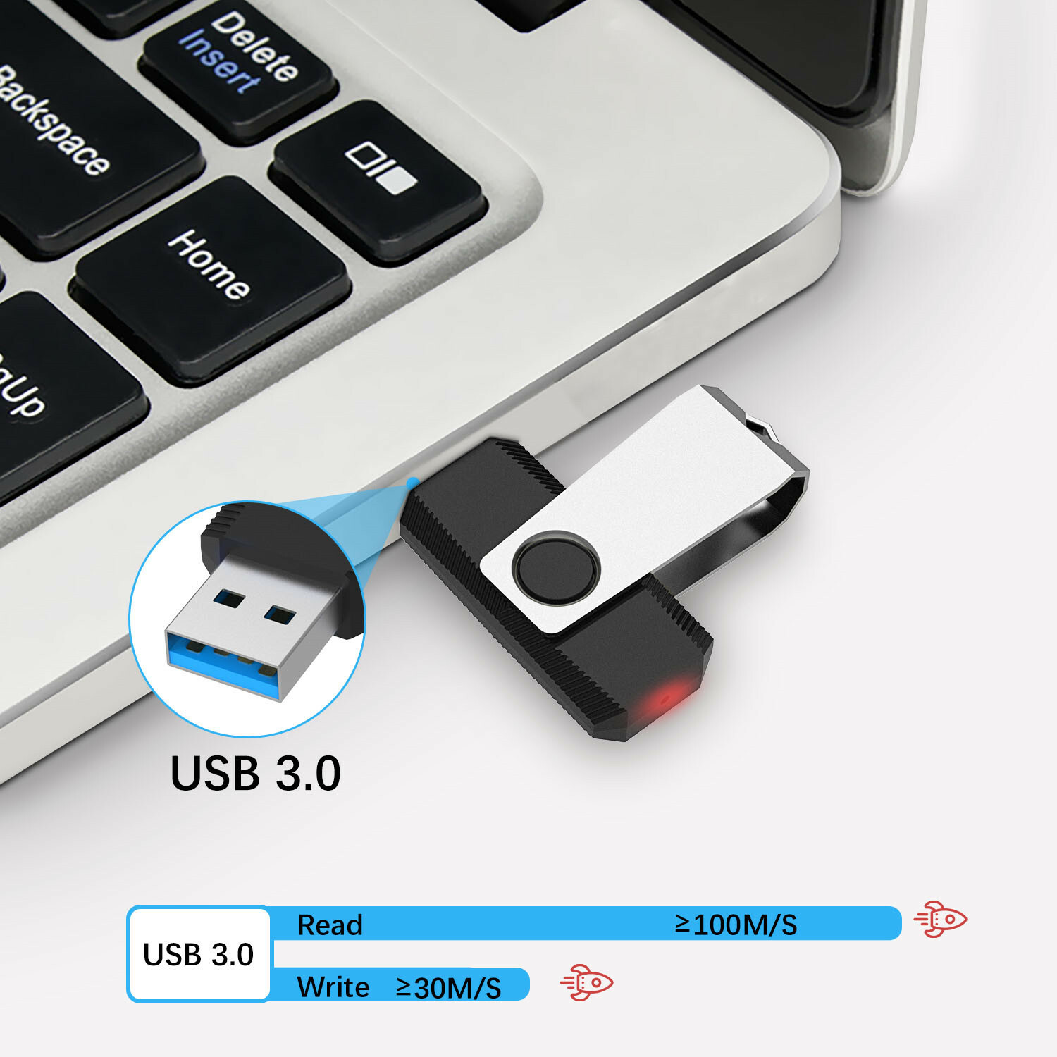 1-10PCS 32GB USB 3.0 Flash Drive Memory Stick Thumb Pen Drive US Stock Lot