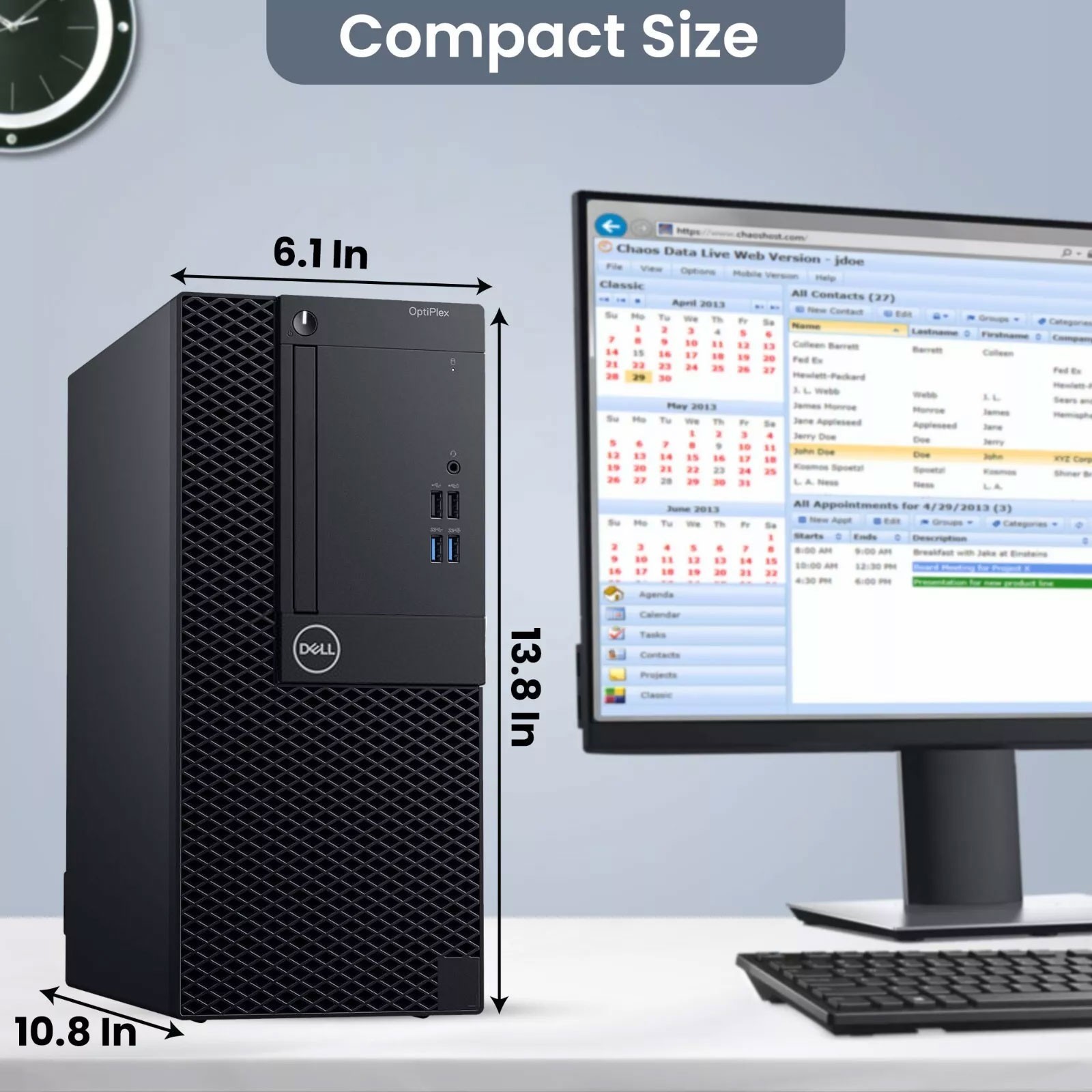 Dell Optiplex 3060 Desktop Tower intel i5-8th 8GB RAM 128GB SSD Wi-Fi Windows 11