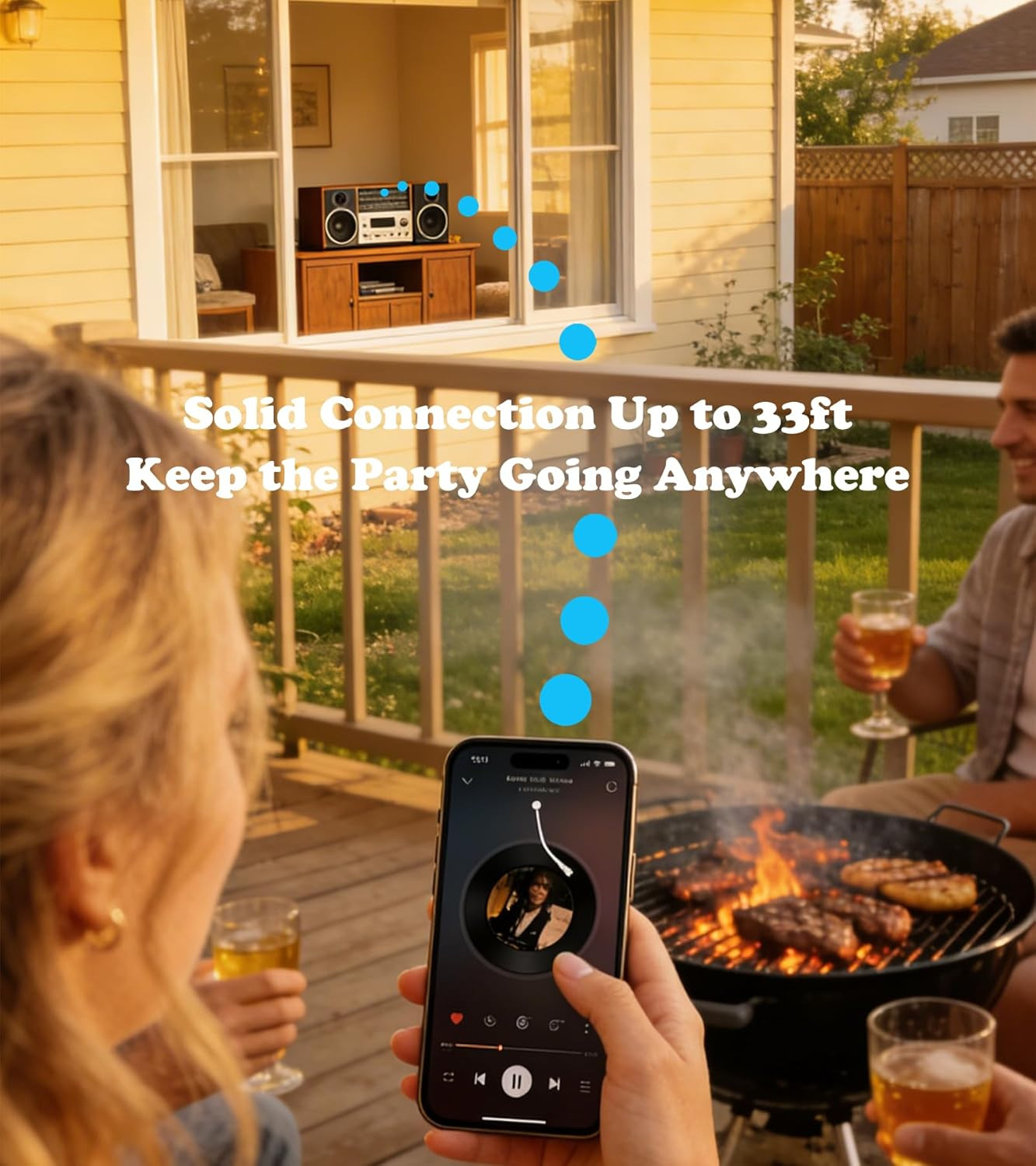 KAIY Bluetooth Receiver for Home Stereo with NFC, Wireless Audio Receivers & Ada