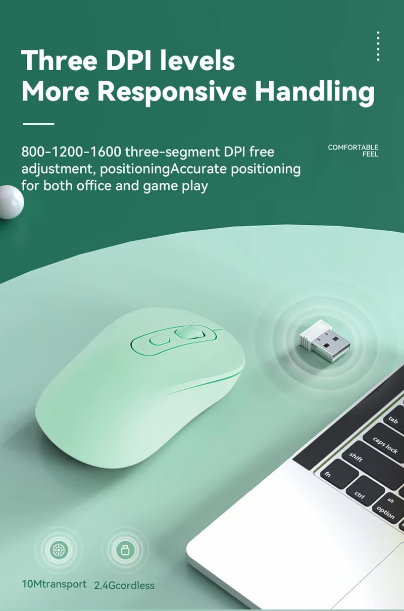 Genuine Dell MS300 Series Wireless Mouse for Desktop Laptop PC up to 4000 DPI