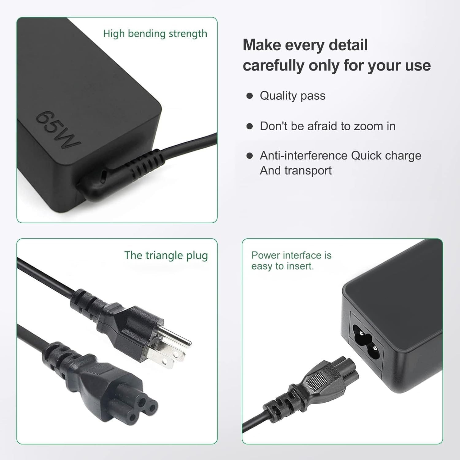 Genuine 65W USB C Laptop Adapter Charger For Lenovo Thinkpad Yoga ADLX65YDC2A