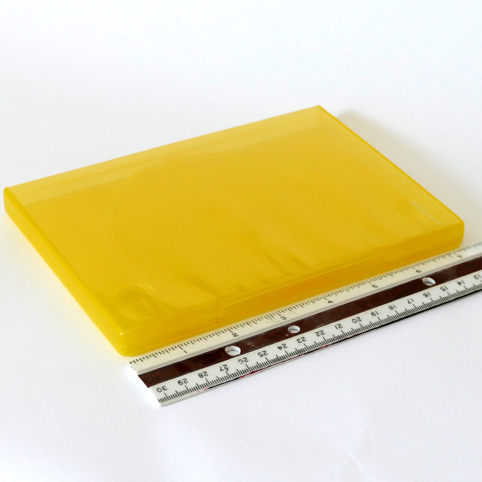 1 Clear YELLOW Single DVD Case Standard 14mm Color Tinted Full Sleeve Clips NEW
