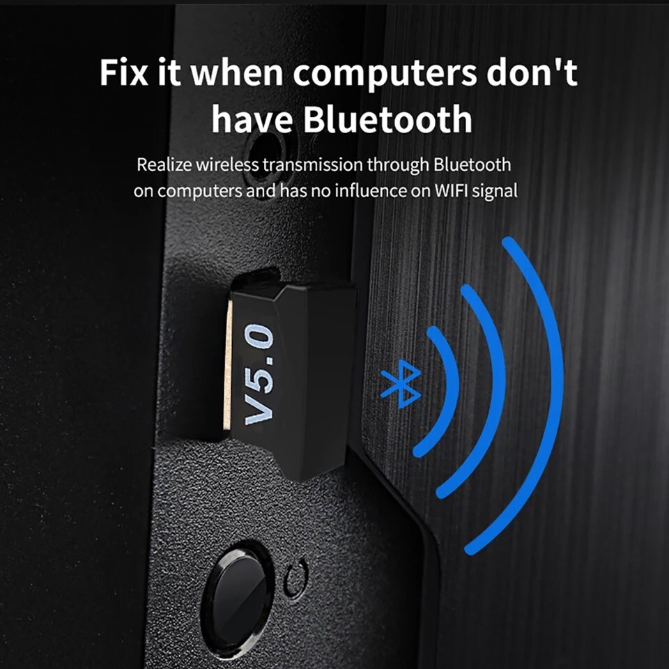USB Bluetooth 5.0 Wireless Dongle Adapter Receiver For Windows PC Real 5.0 USA