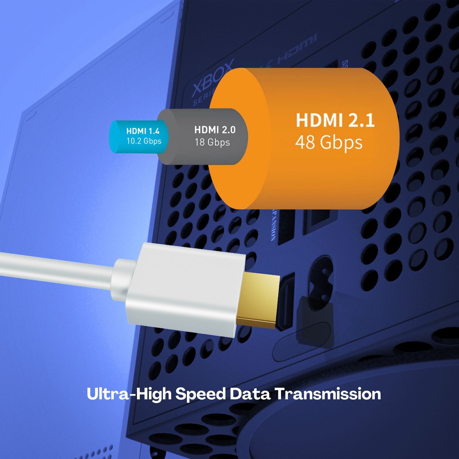 Right Angle HDMI Cable (3 FT) High Speed HDMI 2.0 Cord Supports 4K60hz (White)