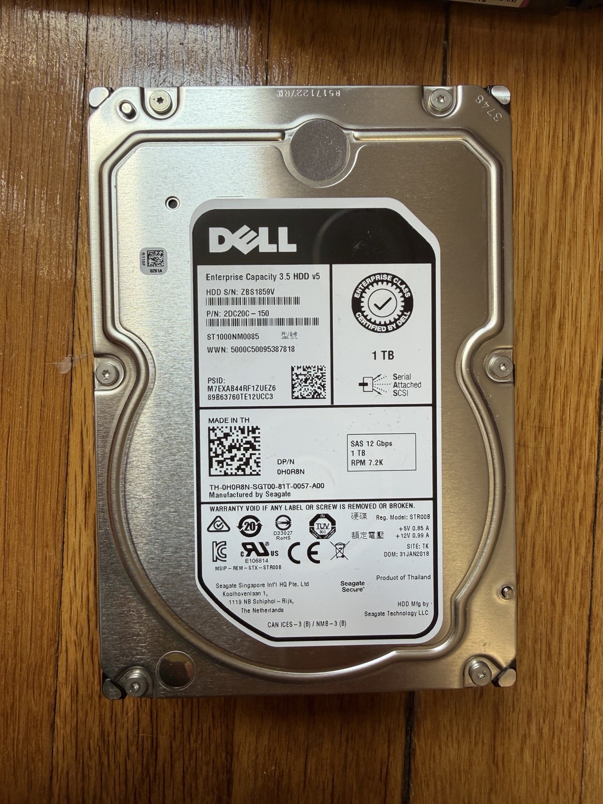 Seagate Exos 7E8 ST4000NM0295 4TB 7.2K SAS 12Gb/s 3.5” Enterprise HDD – Dell OEM