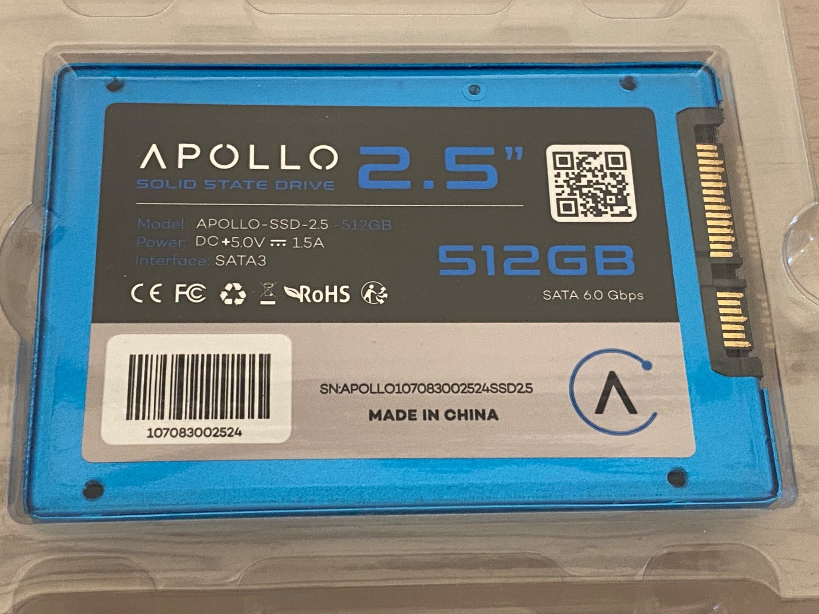 OEM Apollo High Performance 2.5″ SSD 3D TLC Nand Flash (Solid State Drive) 512GB