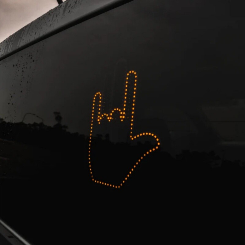 Funny New LED Illuminated Gesture Light Car Finger Light With Remote Road Rage S