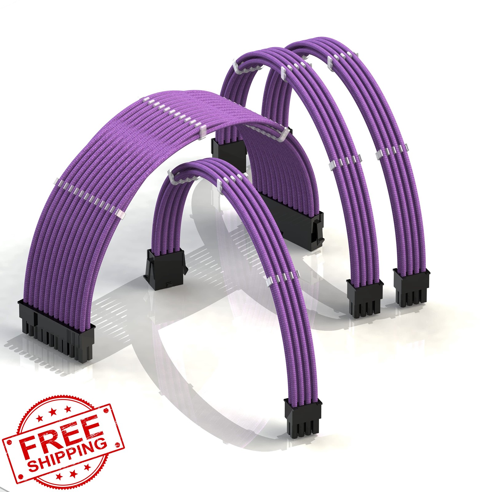 LINKUP AVA 30cm PSU Cable Extension Purple
