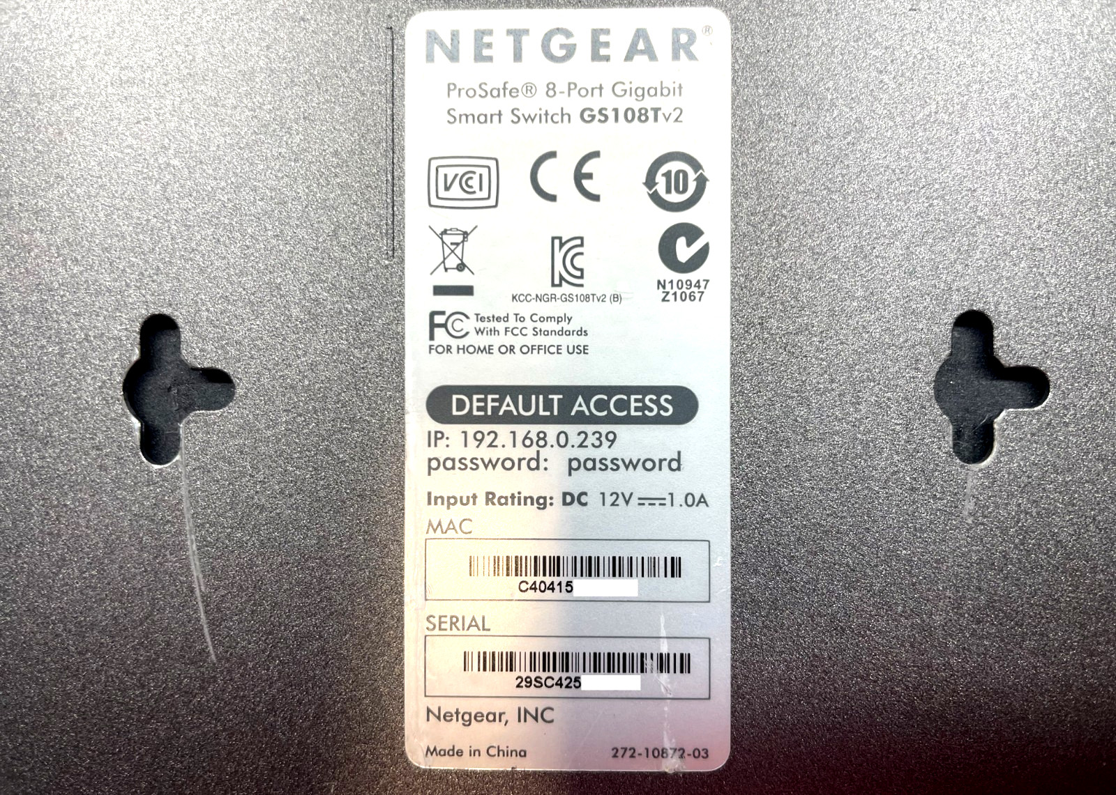 NETGEAR GS108T-200NAS v2 ProSafe Plus 8-Port Gigabit Ethernet Switch