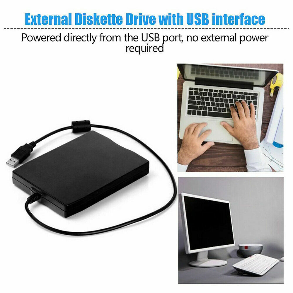 USB 2.0 3.5 inch Portable External Floppy Disk Drive 1.44Mb Reader FDD PC Laptop