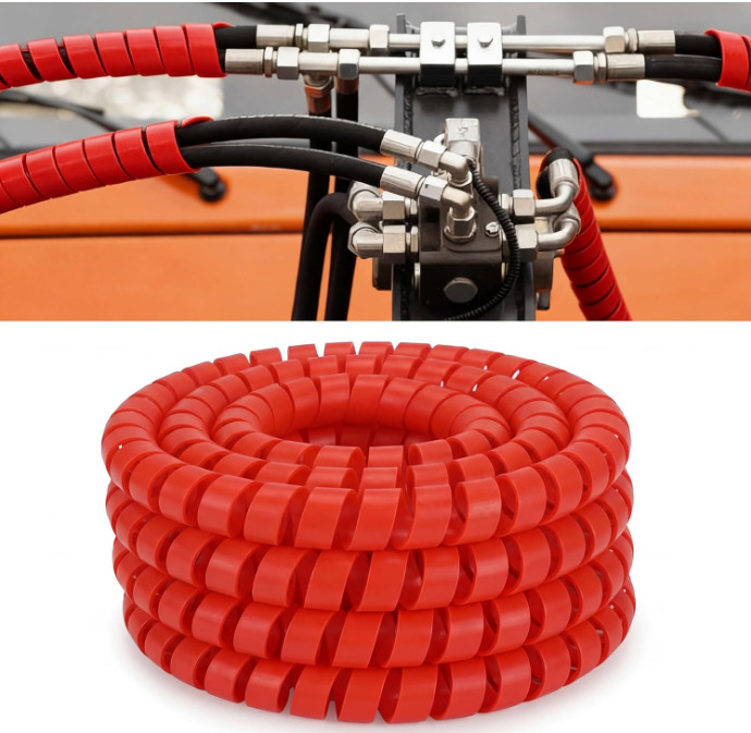 Protector espiral 25ft 1/2″, resistente a abrasión para mangueras y cables