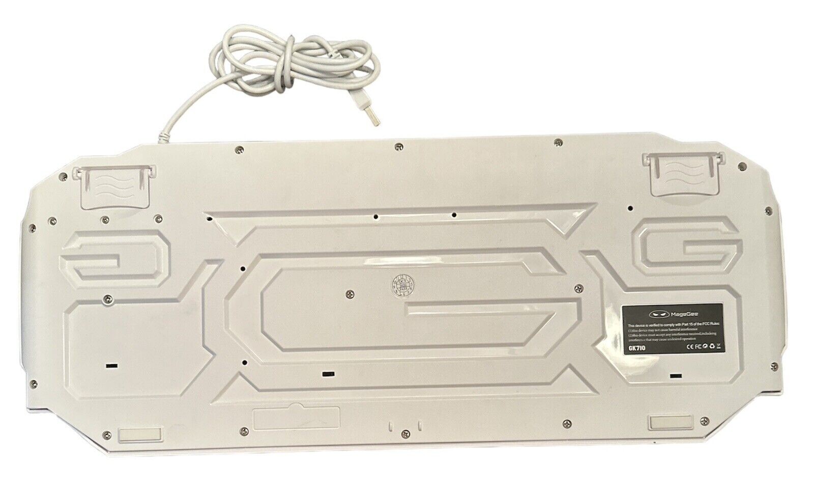 MageGee GK710 Wired Backlit White Gaming Keyboard and Mouse USB RGB lighting