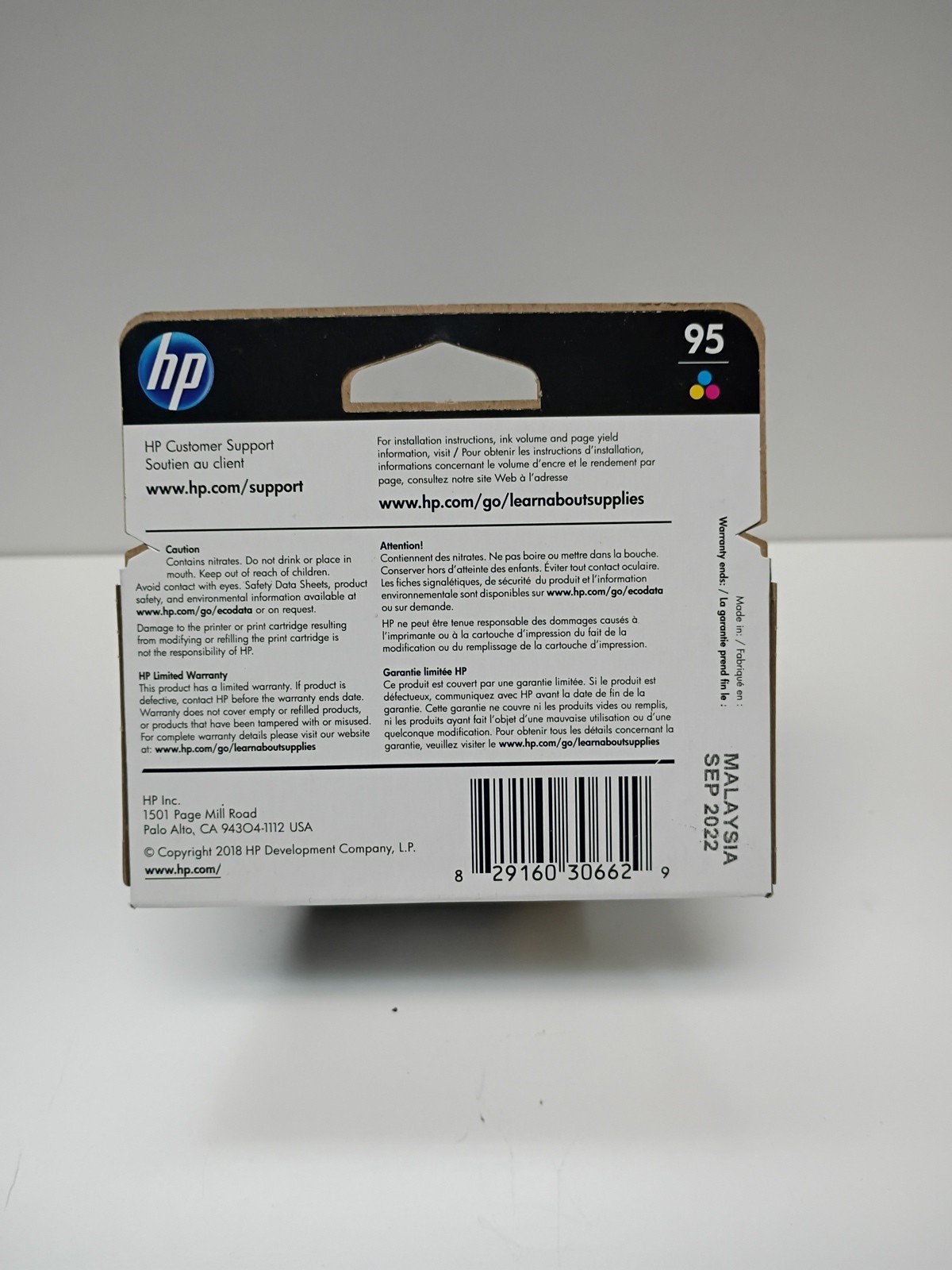Genuine HP 95 Tri Color Ink Cartridge 2022 See Pics Malaysia