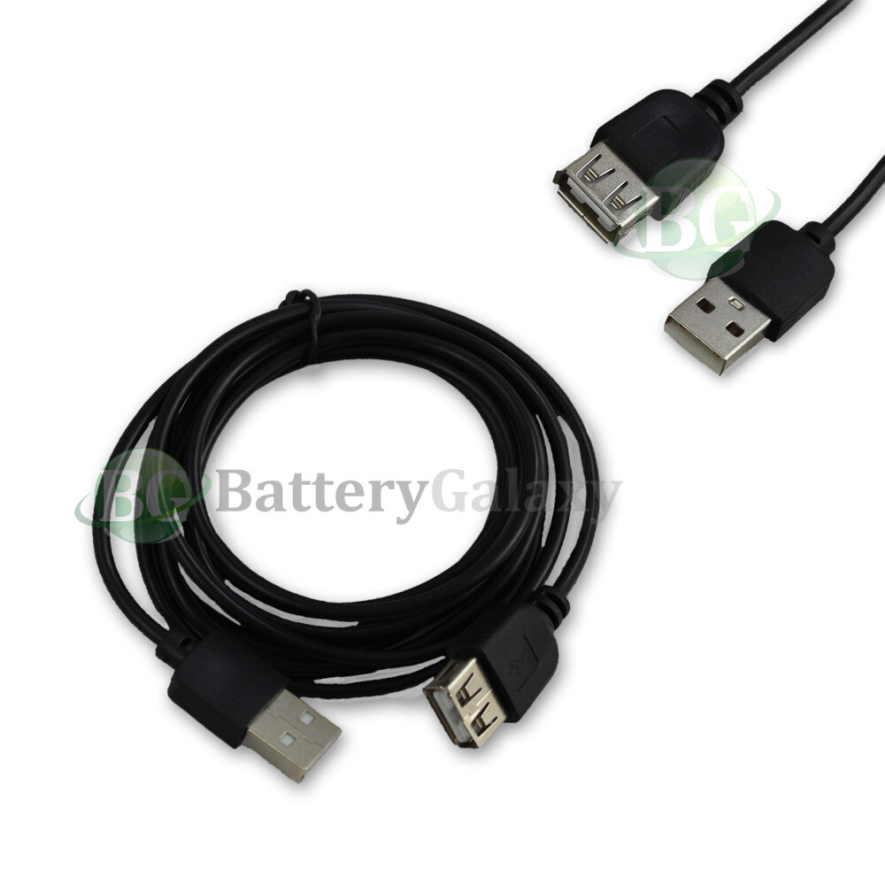 USB 2.0 Extension Extender Cable Cord M/F Standard Type A Male to Female Black