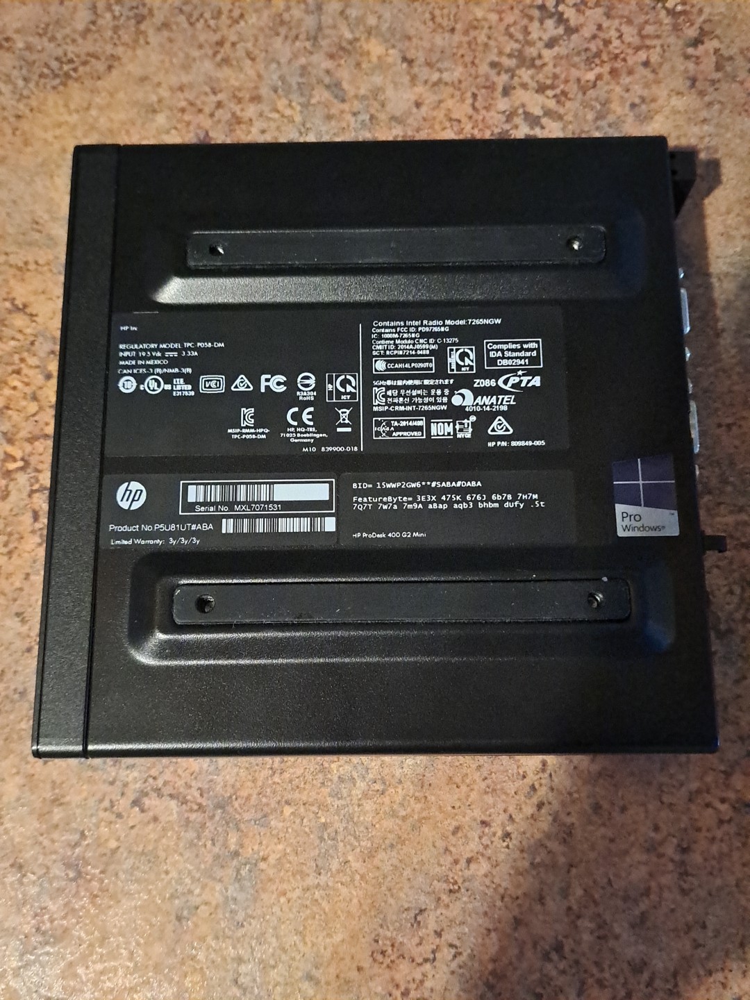 HP Prodesk 400 G2 Mini Computer (UNKNOWN CONDITION READ DESC)